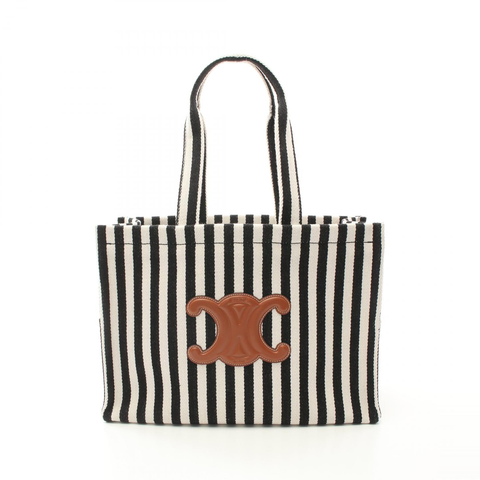 Celine Celine Large Cabas Thais Canvas Leather Tote Bag Canvas Tote Bag 196762Gbs38Aw in Black, Women's