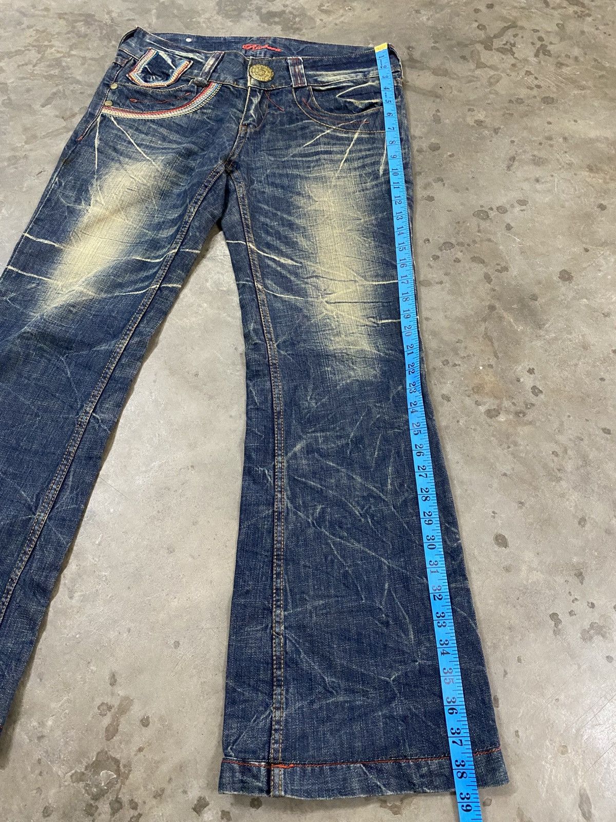 Hysteric Glamour Flare Jeans Japanese Riobera Mud Rusty Denim @301 Size US 31 - 15 Thumbnail