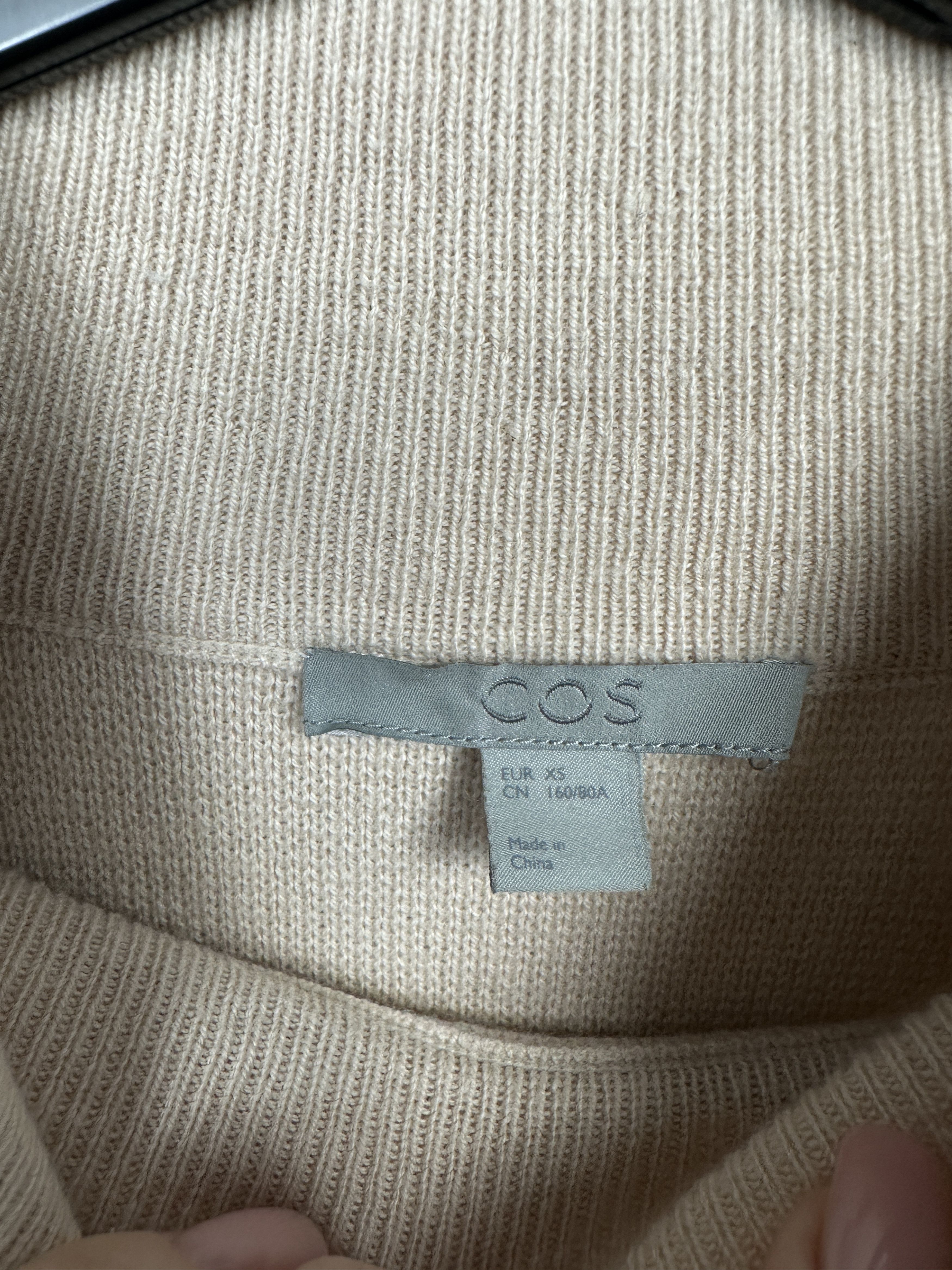 Cos Cos Mens High Neck Cotton-Wool Sweater Size US XS / EU 42 / 0 - 3 Thumbnail
