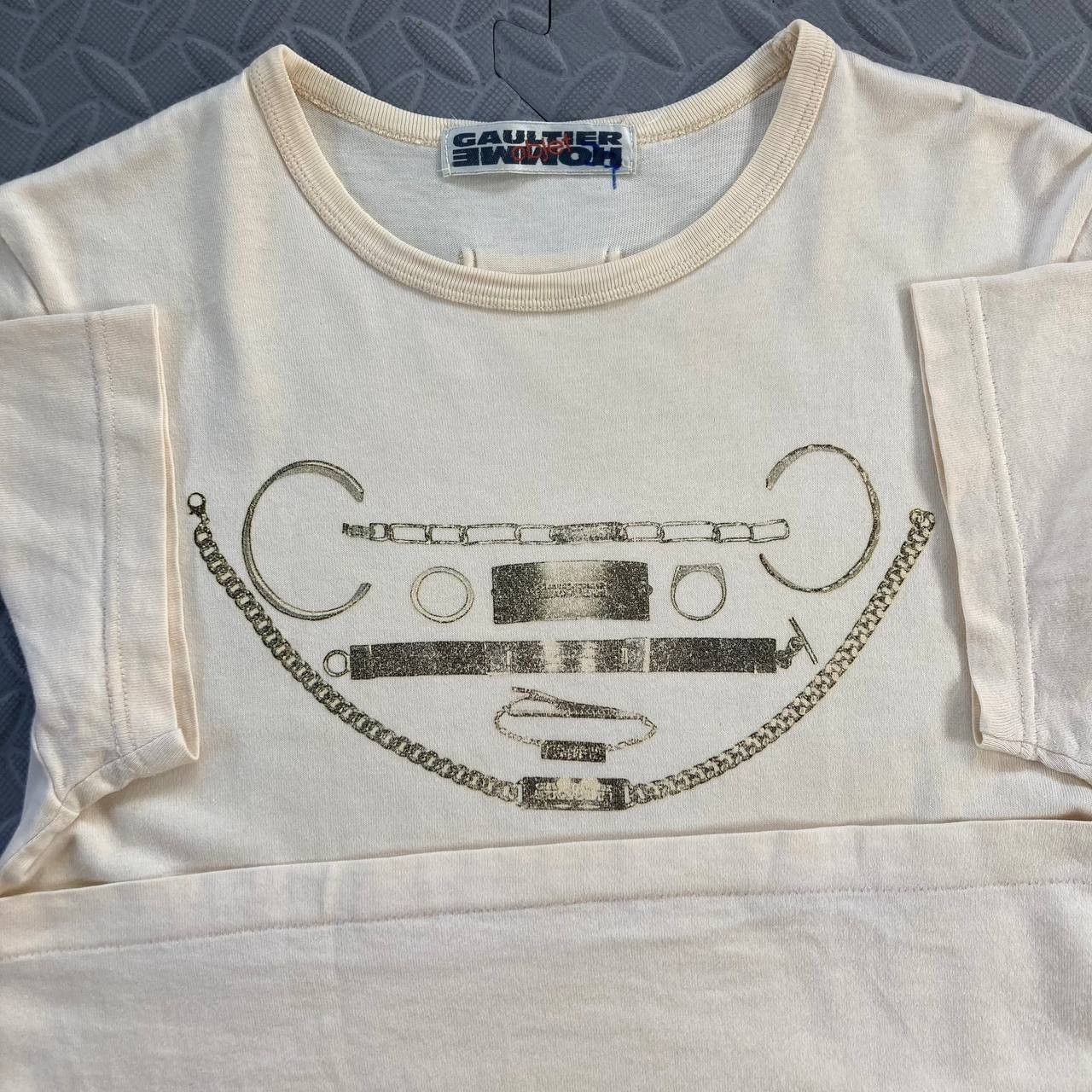 Gaultier Homme Objet Vintage 90’s Abstract Face Tee Size US XS / EU 42 / 0 - 8 Thumbnail
