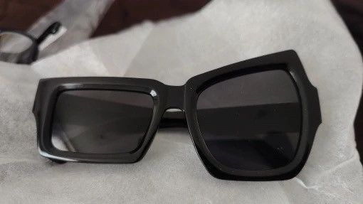 Designer × Vintage Y2K Asymmetrical Size Eyebrow Sunglasses Streetwear Size ONE SIZE - 3 Thumbnail