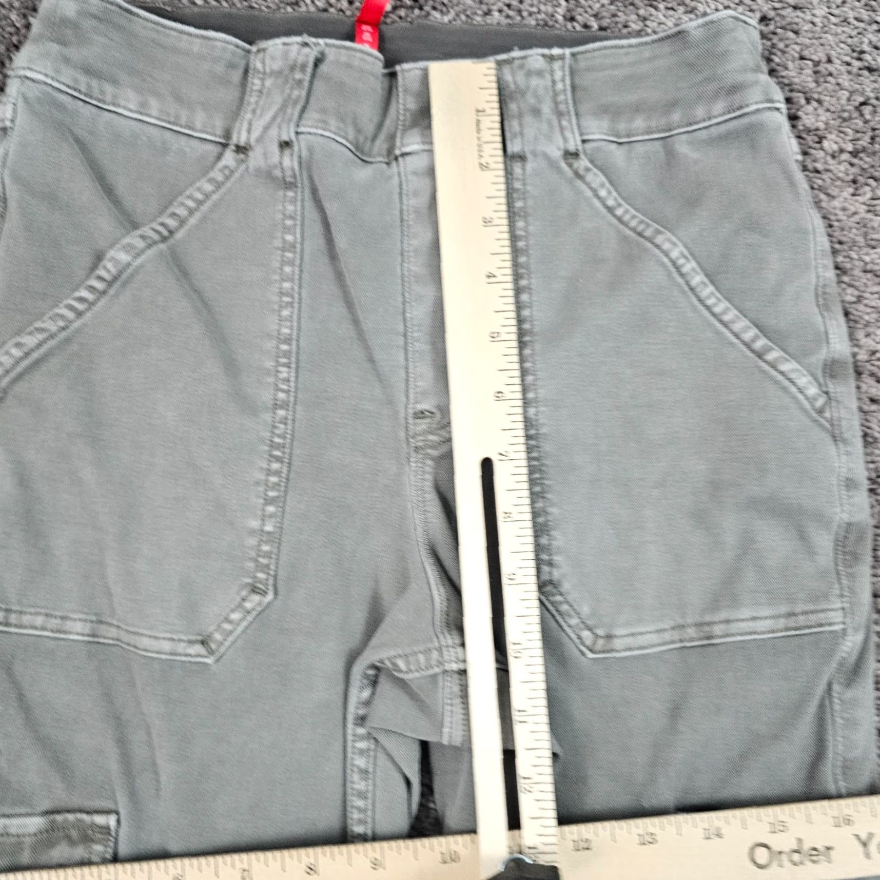 Spanx Spanx Jeans Women's M Gray Ankle Mid Rise Cargo Stretch 29in Inseam 24x29) Size 32" / US 10 / IT 46 - 3 Thumbnail