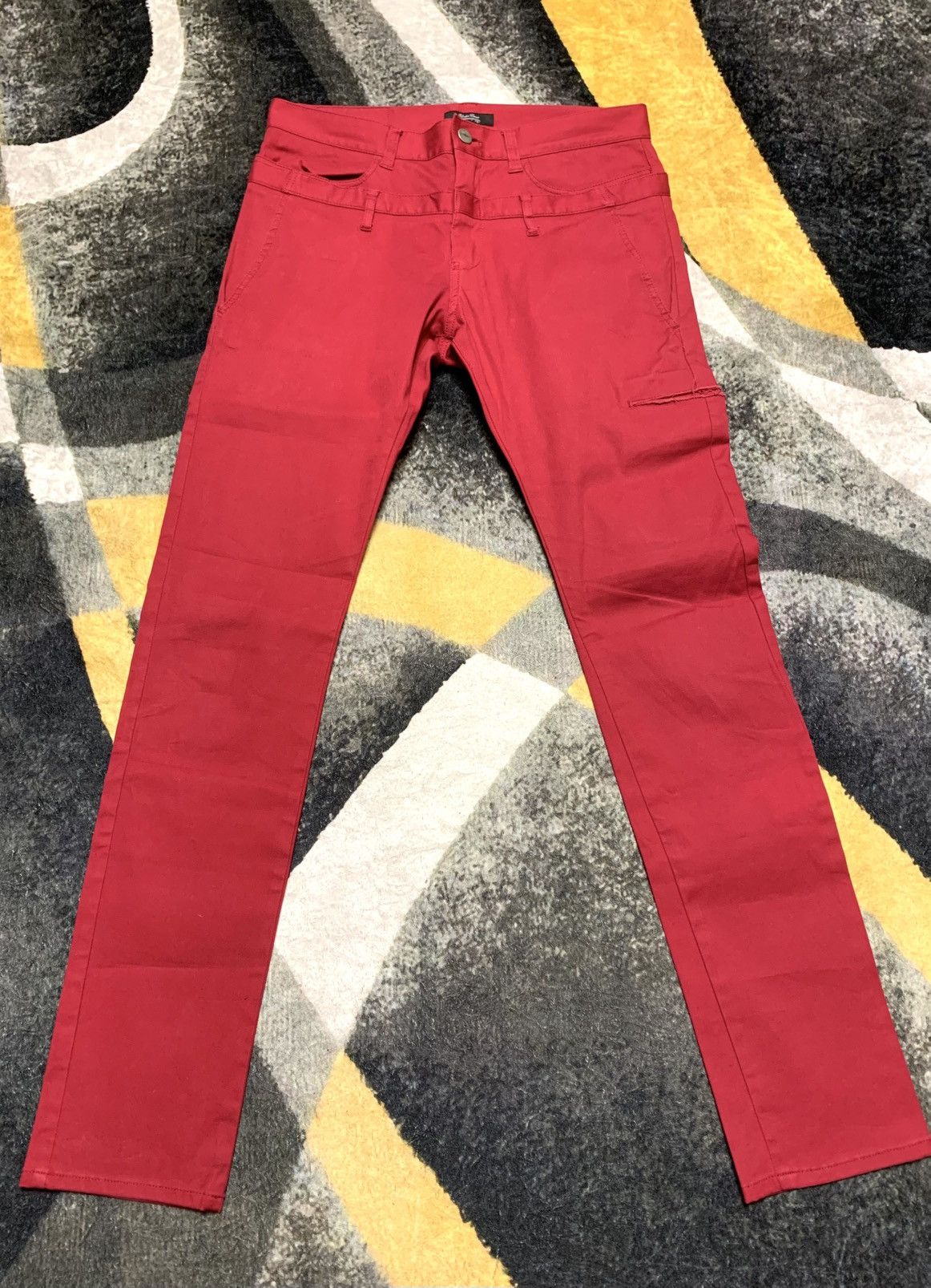 Undercover Undercover Jeans Double Waist Red Cow Hide Size ONE SIZE - 1 Thumbnail