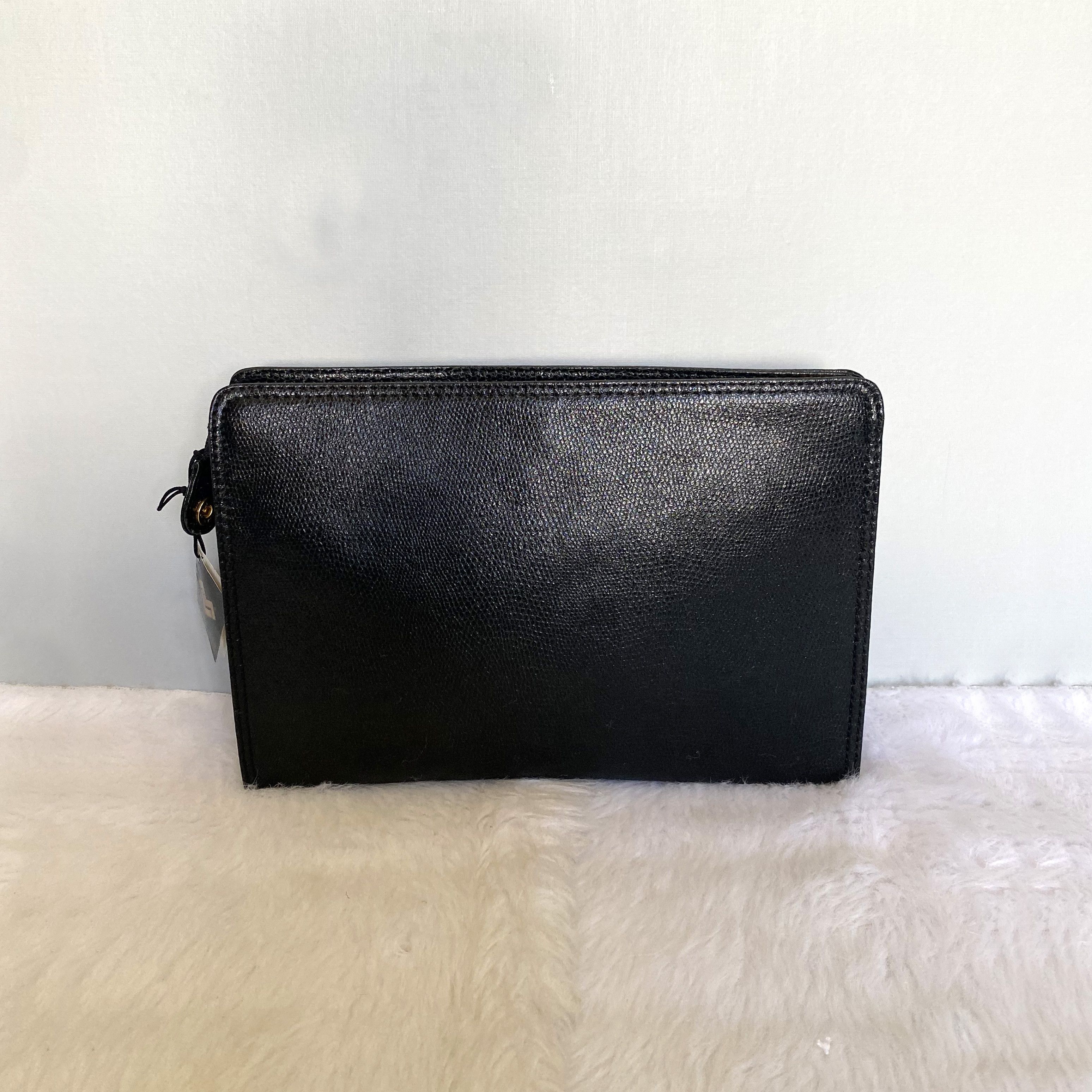 Mario Valentino × Vintage MARIO VALENTINO Vintage Black Leather Clutch Bag Size ONE SIZE - 4 Thumbnail