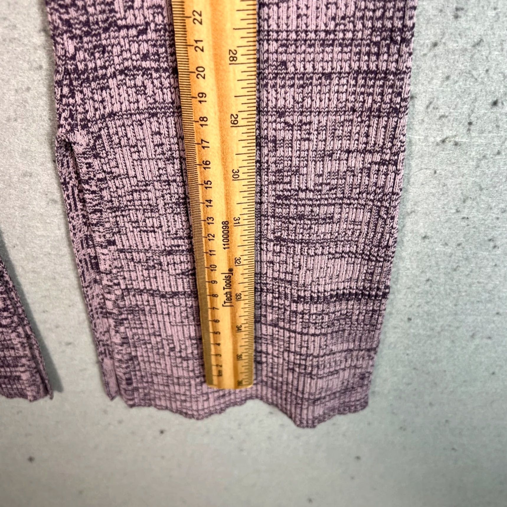 Vintage VINTAGE Le Ore Womens XXS Purple Knit Flared Leggings Pants Size 24" / US 00 / IT 34 - 6 Thumbnail