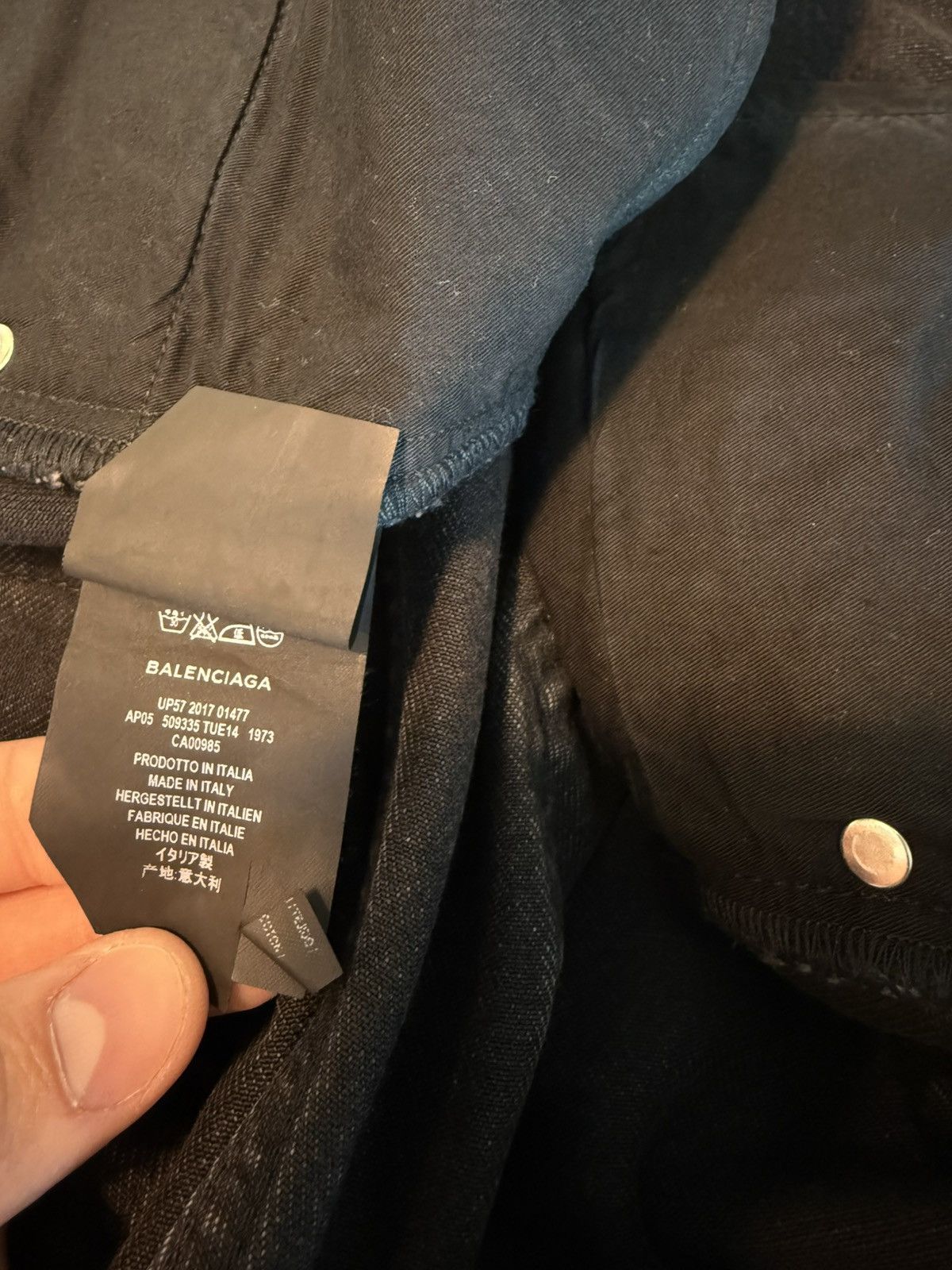 Balenciaga Balenciaga Black Slim Straight Jeans Size 31x32 Size US 31 - 7 Thumbnail