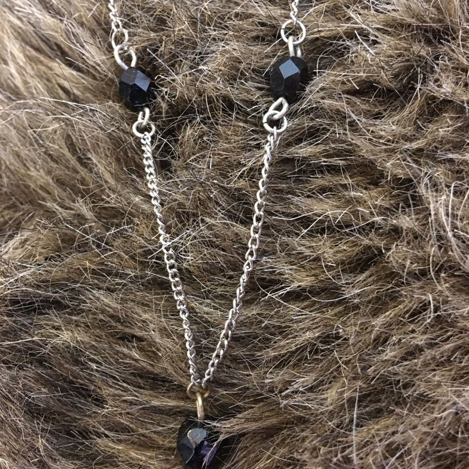 Vintage Vintage black faceted crystal bead necklace Size ONE SIZE - 6 Thumbnail