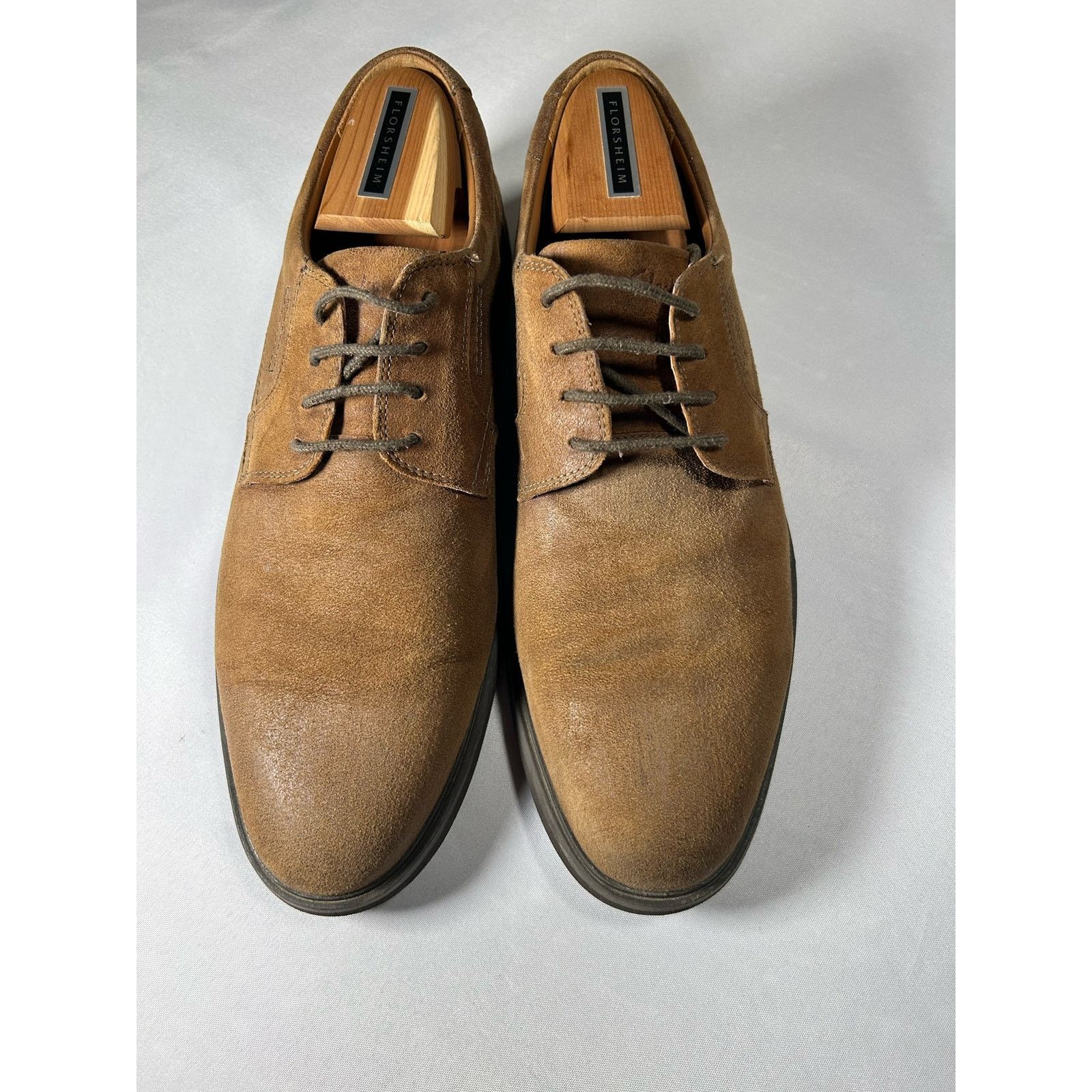Clarks Clarks Mens 10 Oxford Comfort Brown suede Lace Up Classic Size US 10 / EU 43 - 7 Thumbnail