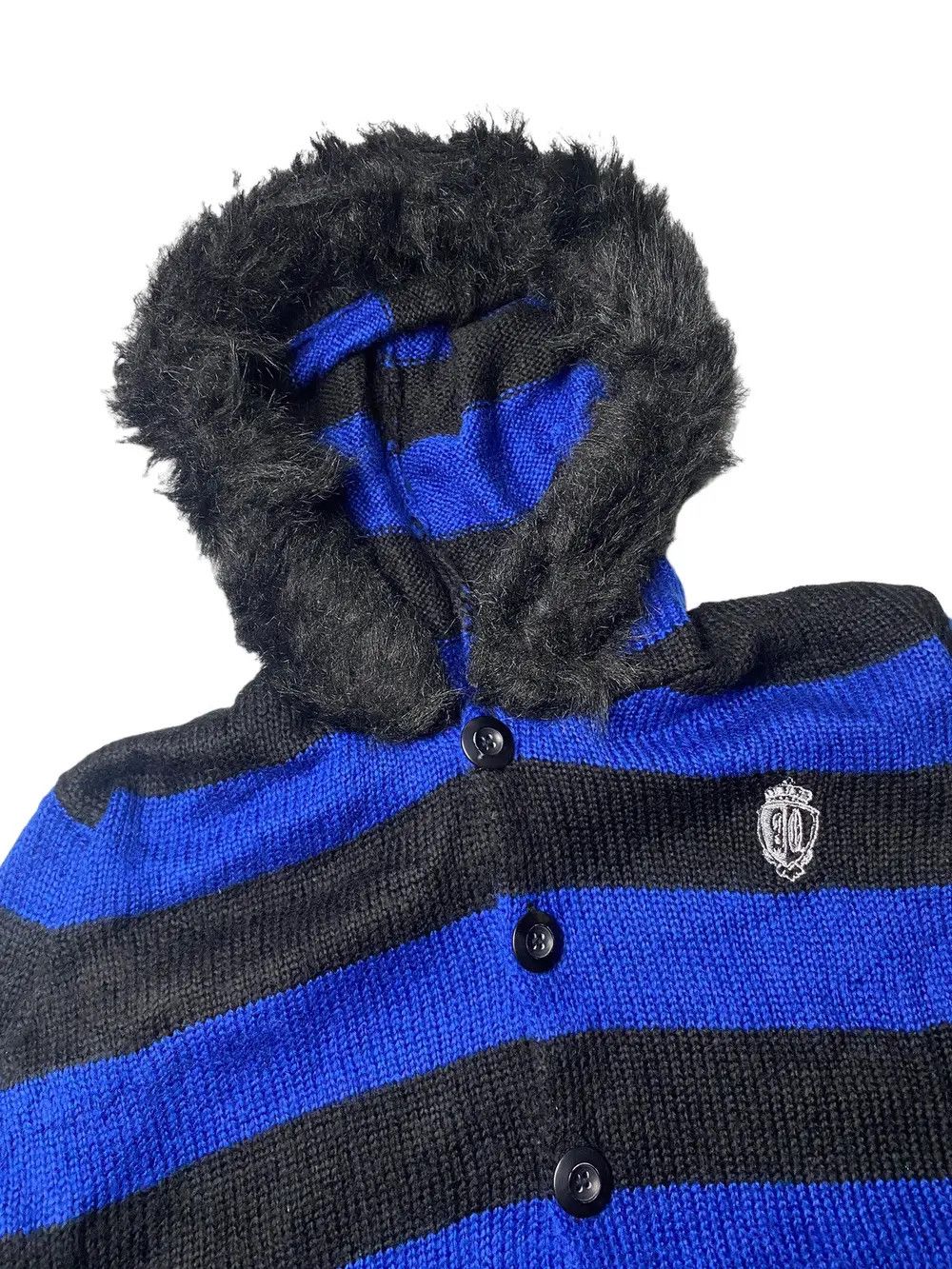 Hysteric Glamour 2000's Algonquins Fur Knitted B&B Grunge Hoodie Size US M / EU 48-50 / 2 - 2 Thumbnail