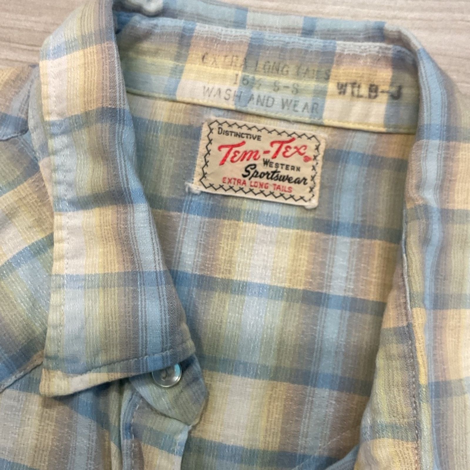 Vintage Vintage 80s Tem-Tex Western Plaid Pearl Snap Shirt Size US L / EU 52-54 / 3 - 3 Thumbnail