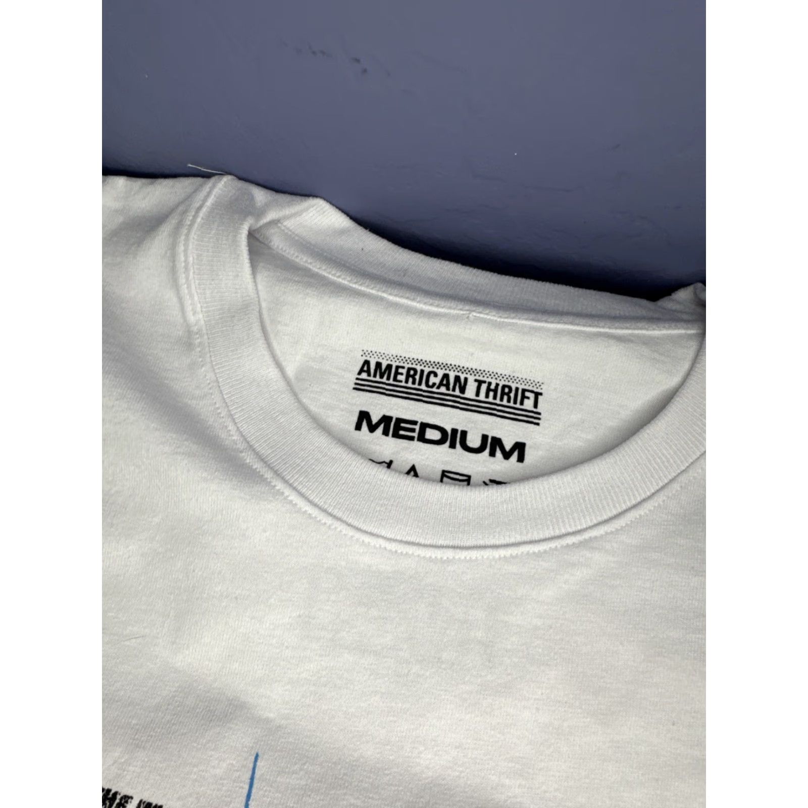 Vintage American Thrift Fantastic 4 Four Front & Back Print Retro T Shirt Tee Sz M White Men M Shirt Size US M / EU 48-50 / 2 - 4 Thumbnail
