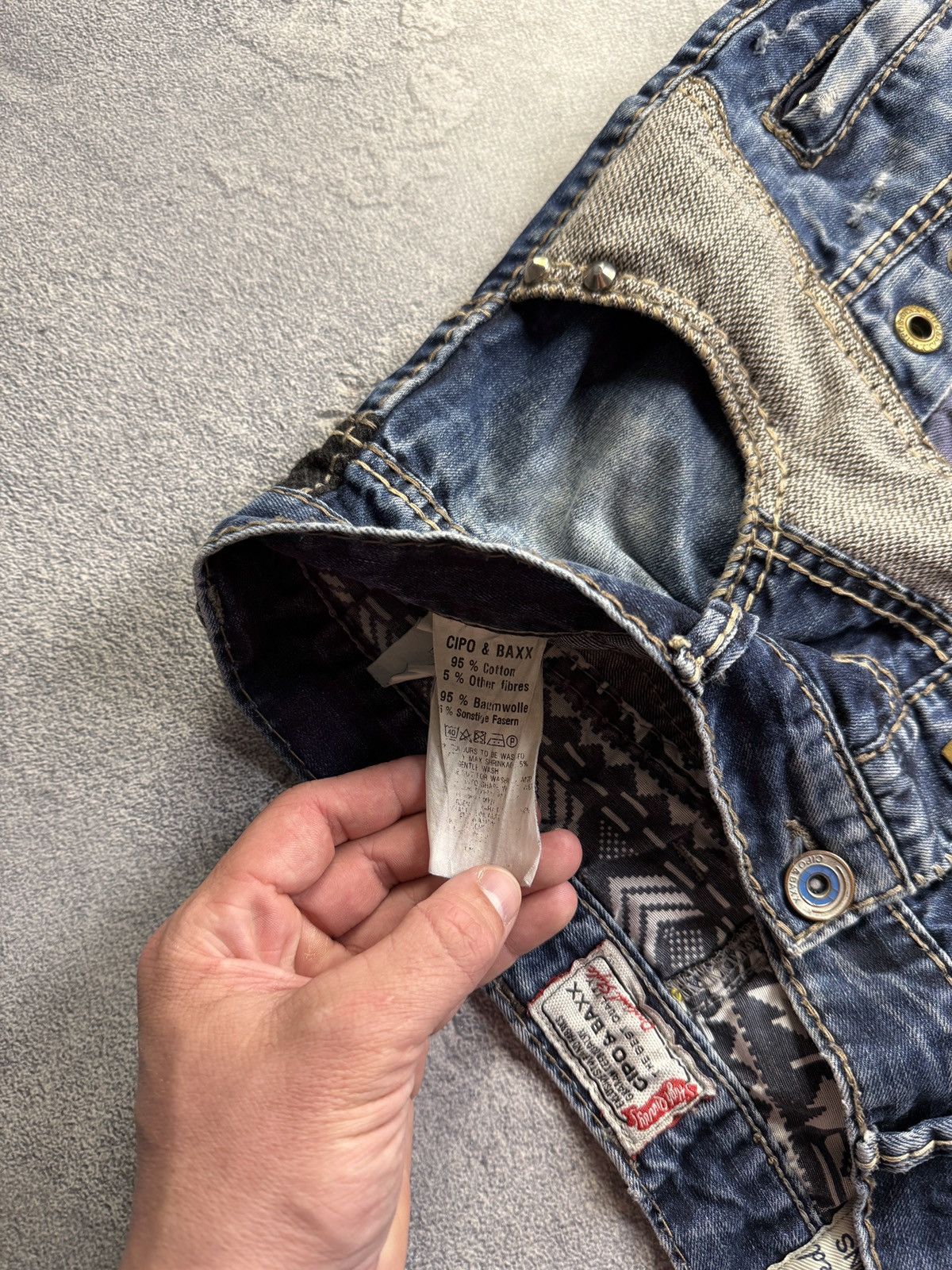If Six Was Nine Y2K LGB Undercover Style Patchwork Denim Jeans Size US 32 / EU 48 - 9 Thumbnail