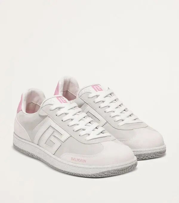 Balmain o1s1wg111225 Leather Logo Sneakers in White Size US 8 / IT 38 - 2 Thumbnail