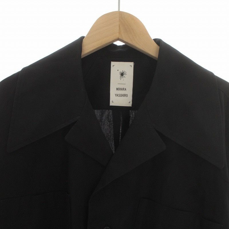 Maison MIHARA YASUHIRO MIHARA YASUHIRO black blazer asymmetrical chain pattern wrap Size 44R - 5 Thumbnail