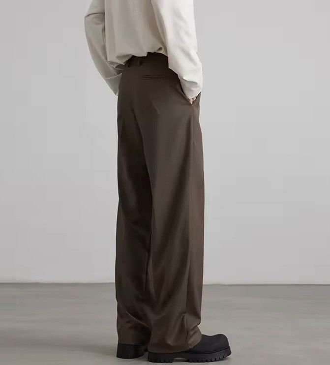 Vintage High Waist Straight Wide Leg Pleated Pants / Trousers Size US 34 / EU 50 - 4 Thumbnail