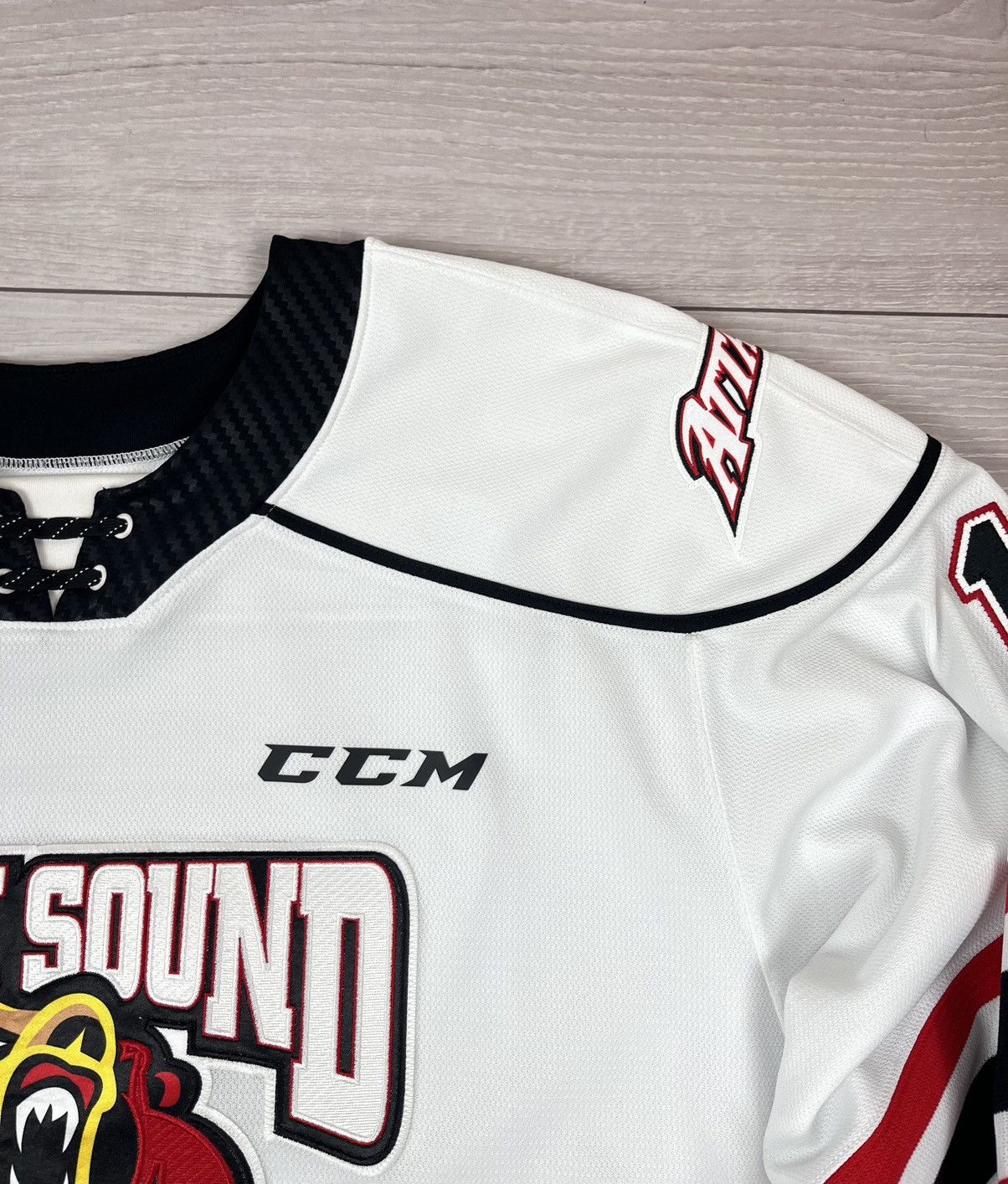 Ccm Owen Sound CCM OHL Attack Player Issue Hockey Jersey Size US XL / EU 56 / 4 - 9 Thumbnail