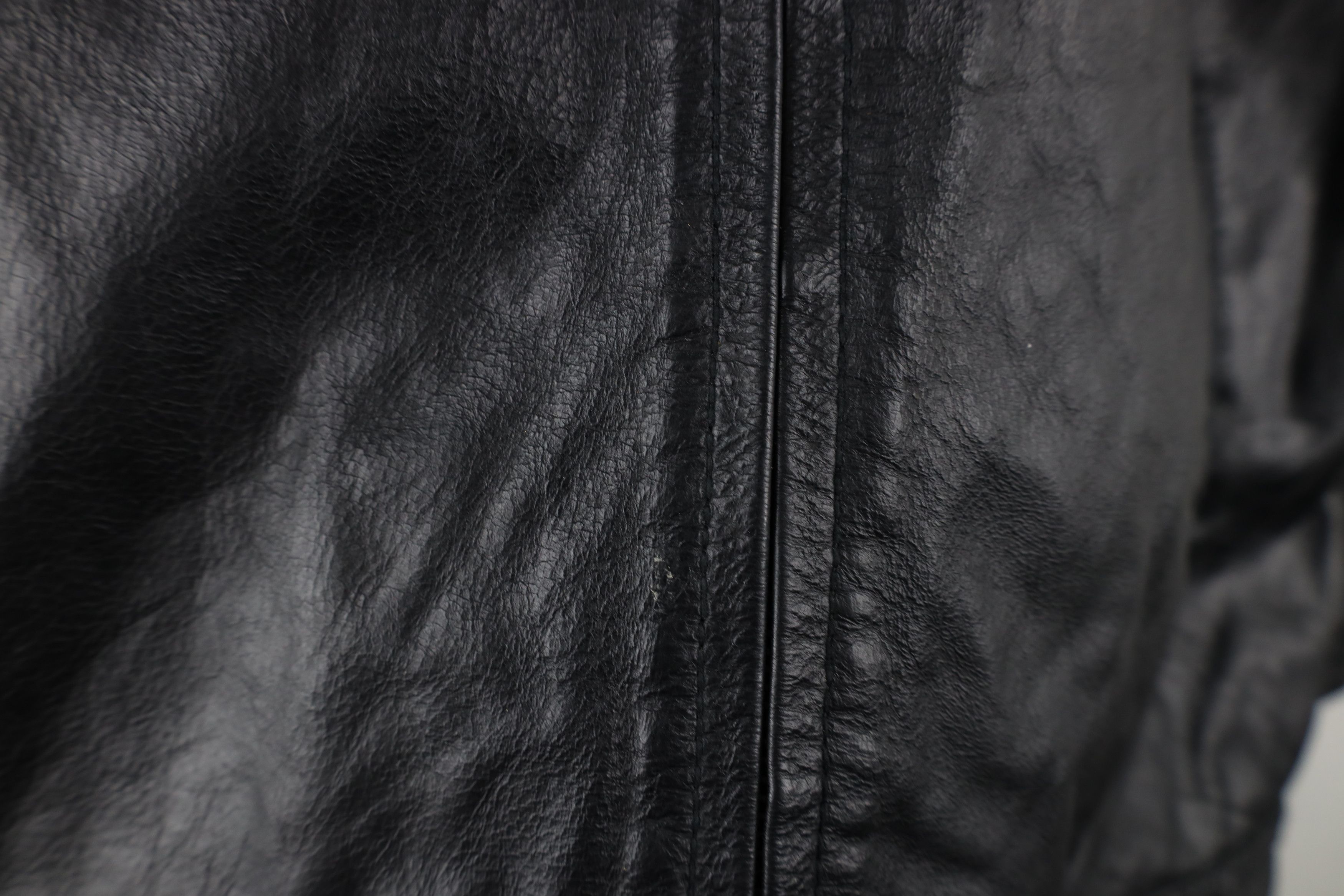 Dockers × Vintage Vintage Dockers Leather Quilted Full Zip Bomber Jacket Black Size US XL / EU 56 / 4 - 8 Thumbnail