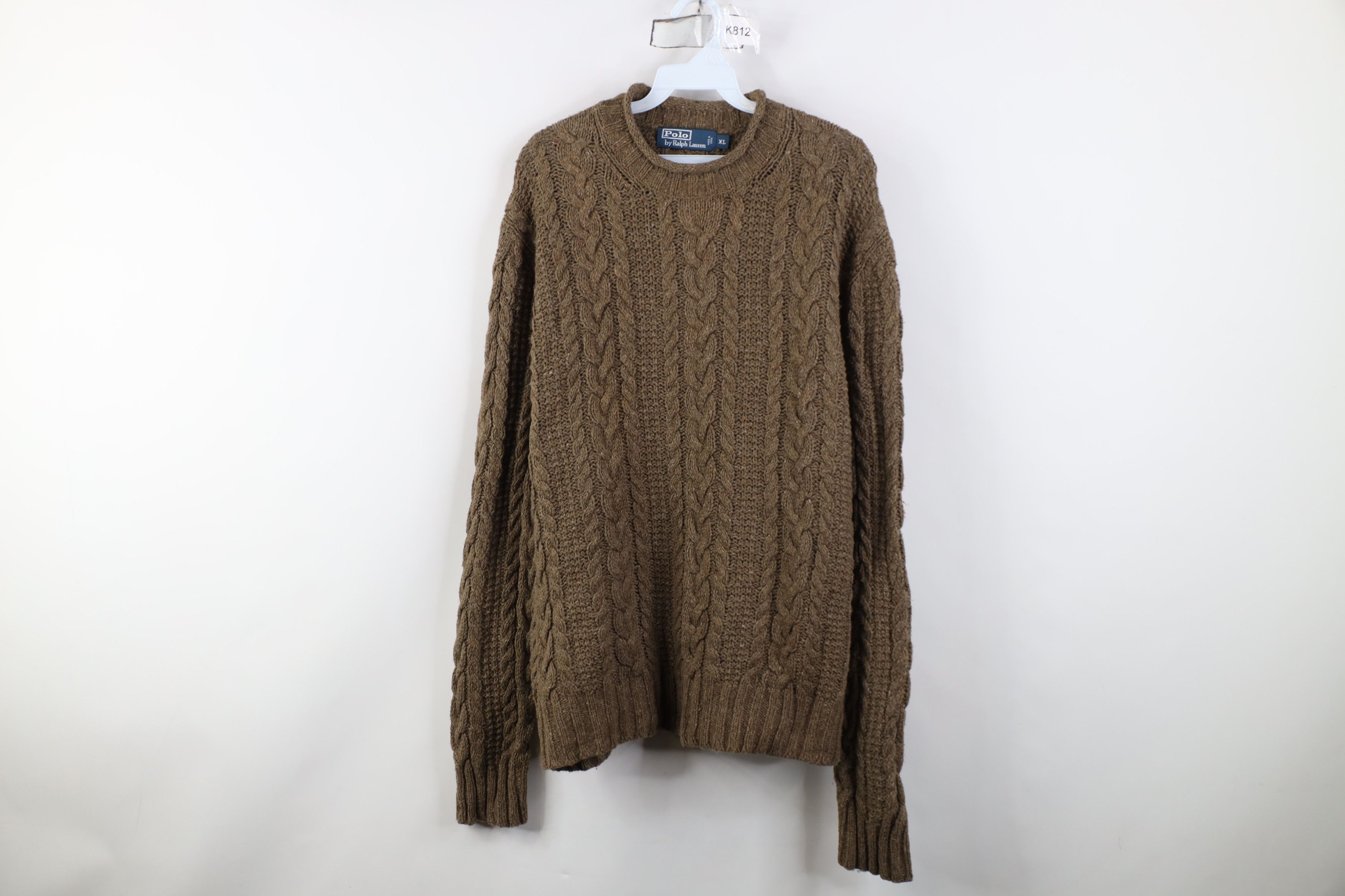 Ralph Lauren Vintage 90s Ralph Lauren Chunky Cable Knit Fisherman Sweater Size US XL / EU 56 / 4 - 1 Thumbnail