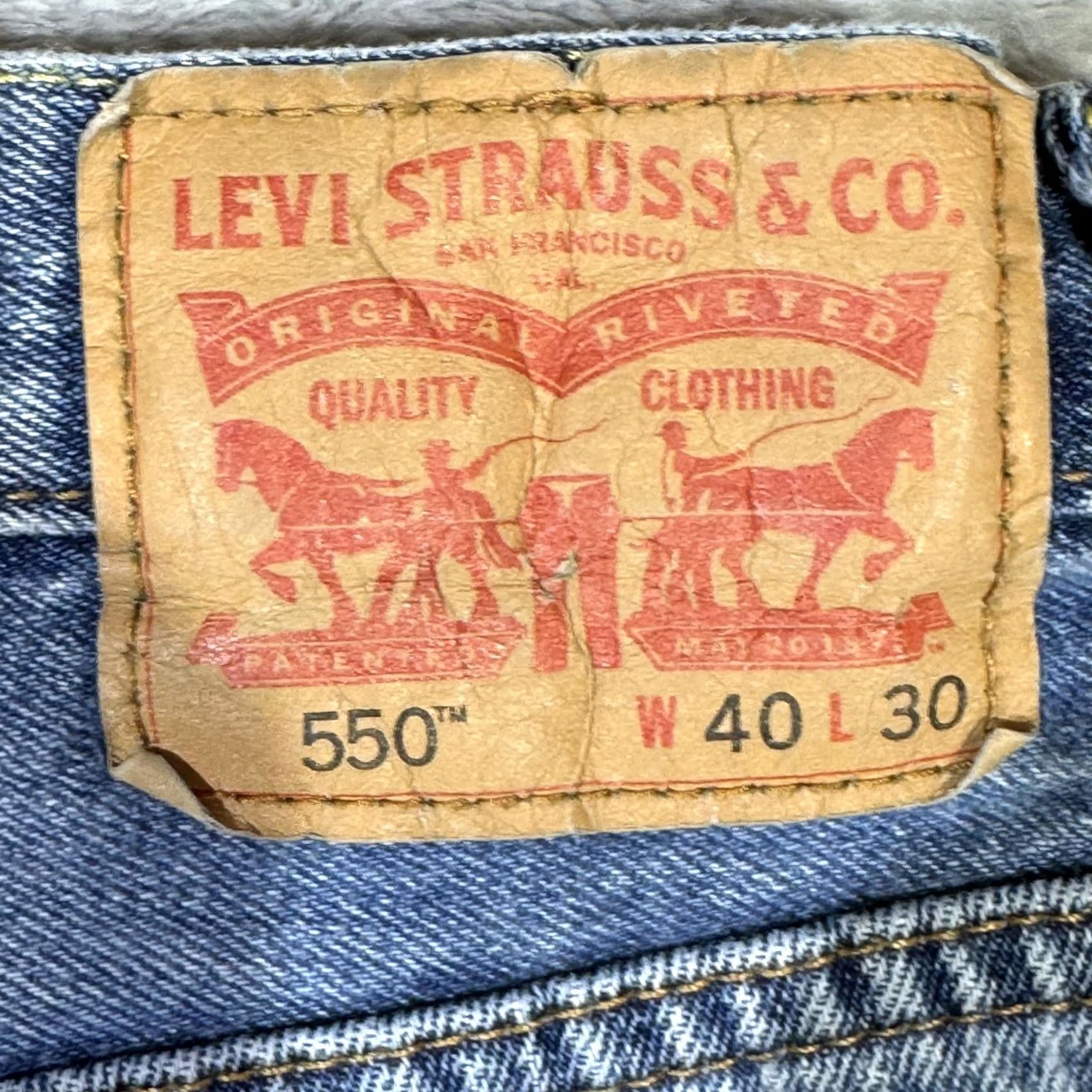 Levi's VINTAGE Levi’s 550 Jeans Mens 40x30 Blue Relaxed Fit Tapered Leg Denim Red Tab Size US 40 / EU 56 - 6 Thumbnail