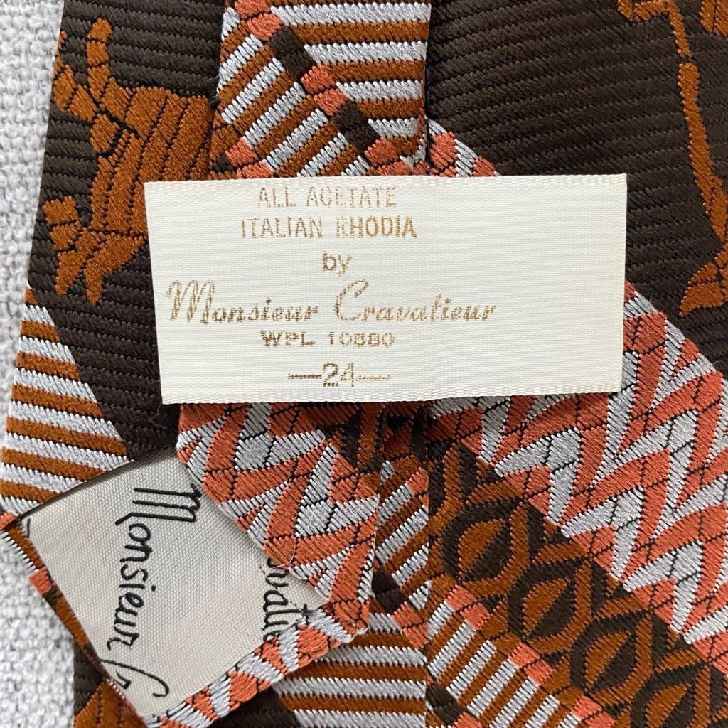 Vintage NWT NOS Vintage 70s Wedgefield’s Monsieur Cravat Clip On Neck Tie Size ONE SIZE - 5 Thumbnail