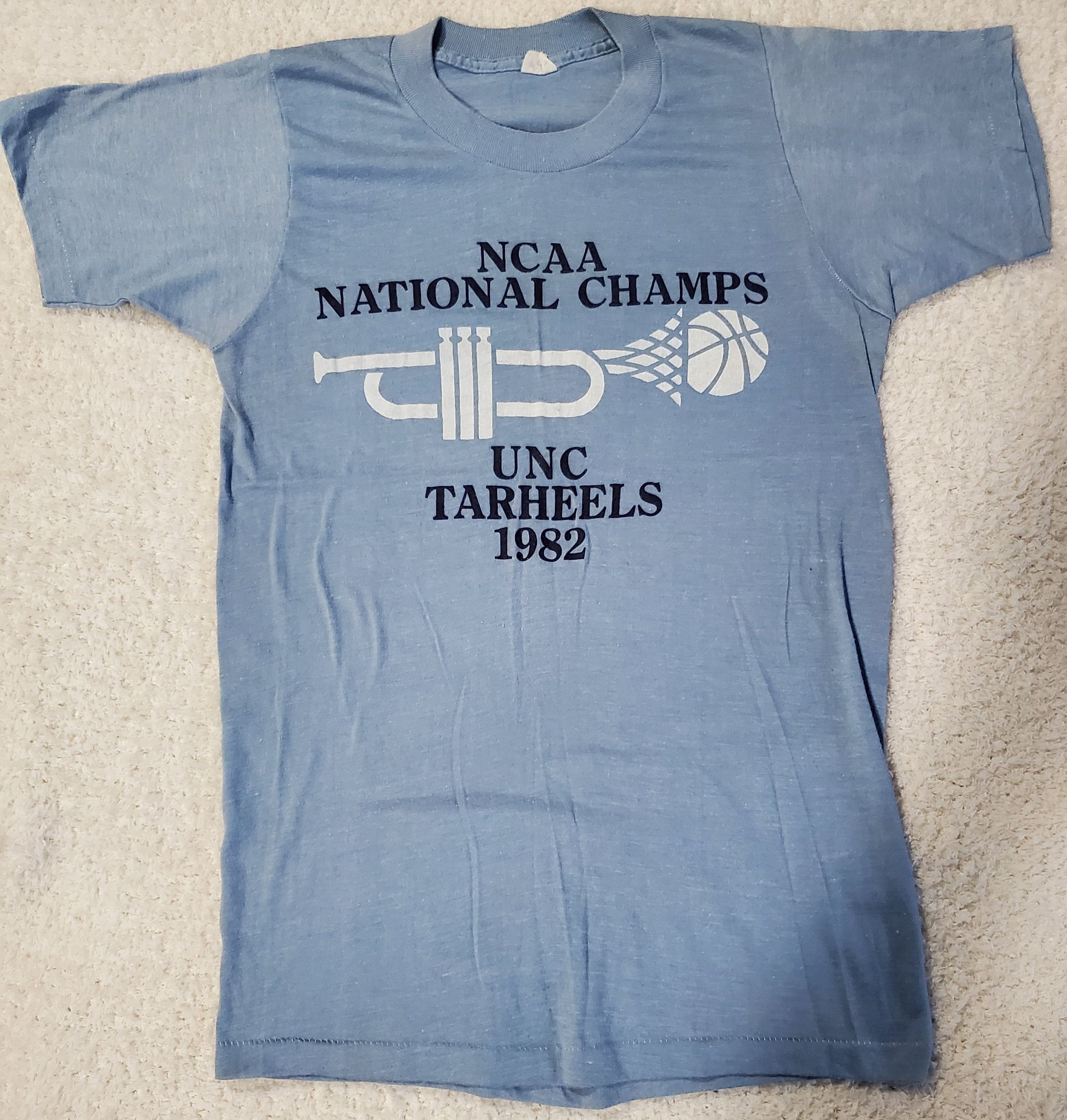 image of 1982 NCAA Champions Nc Tarheels Michael Jordan Game Winner in Blue, Men's (Size Small)