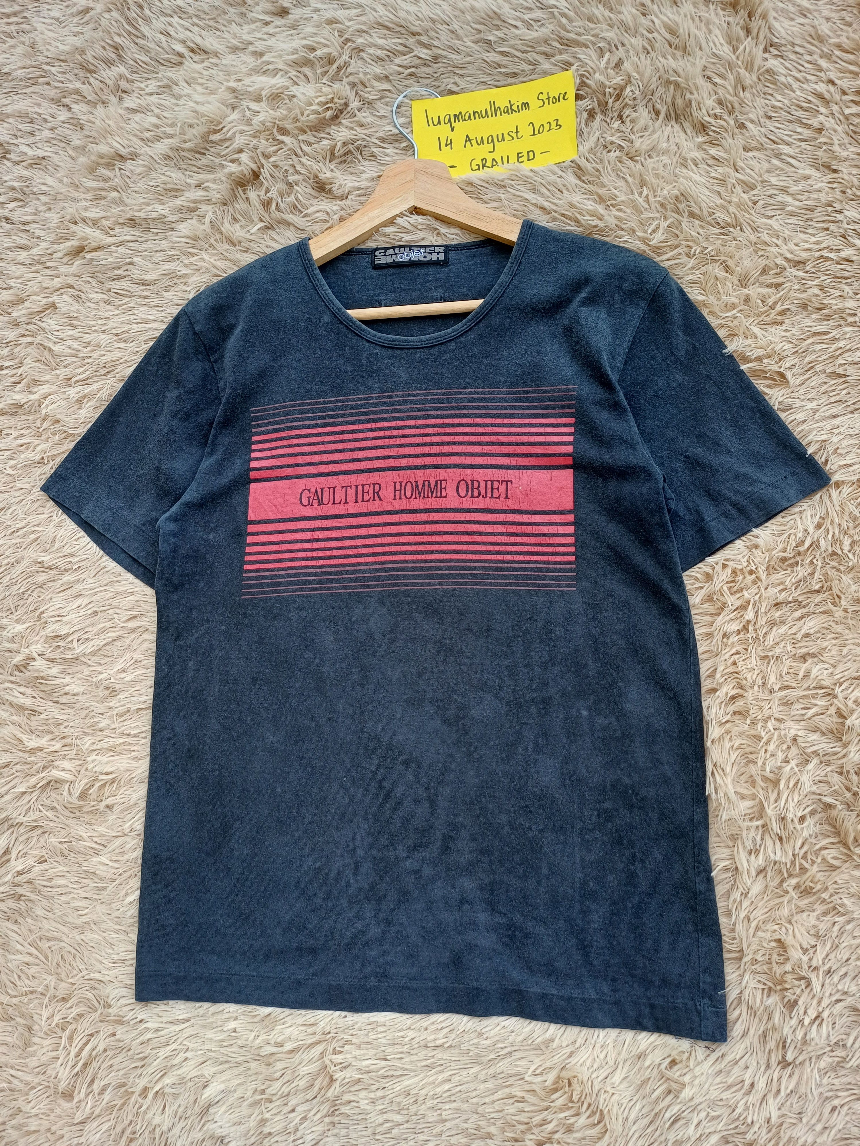 Jean Paul Gaultier Rare Vintage Gaultier Homme Objet Spellout Tee Size US S / EU 44-46 / 1 - 3 Thumbnail