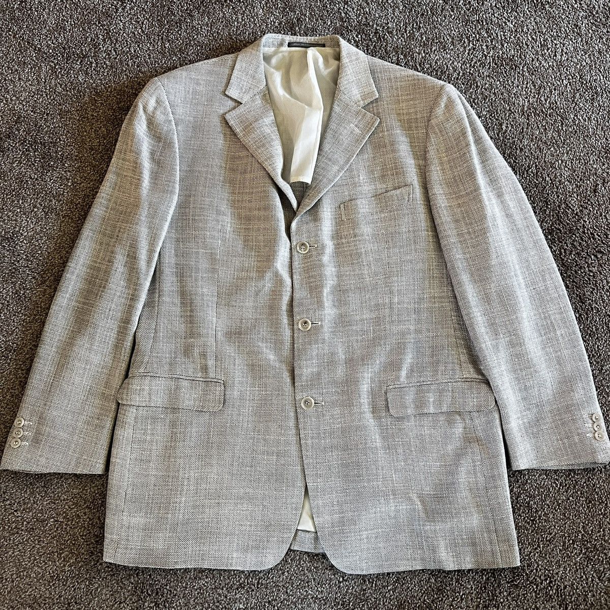 Ermenegildo Zegna Ermenegildo Zegna Soft 46R Blazer Silk Wool Gray Sport Coat Size 46R - 1 Thumbnail