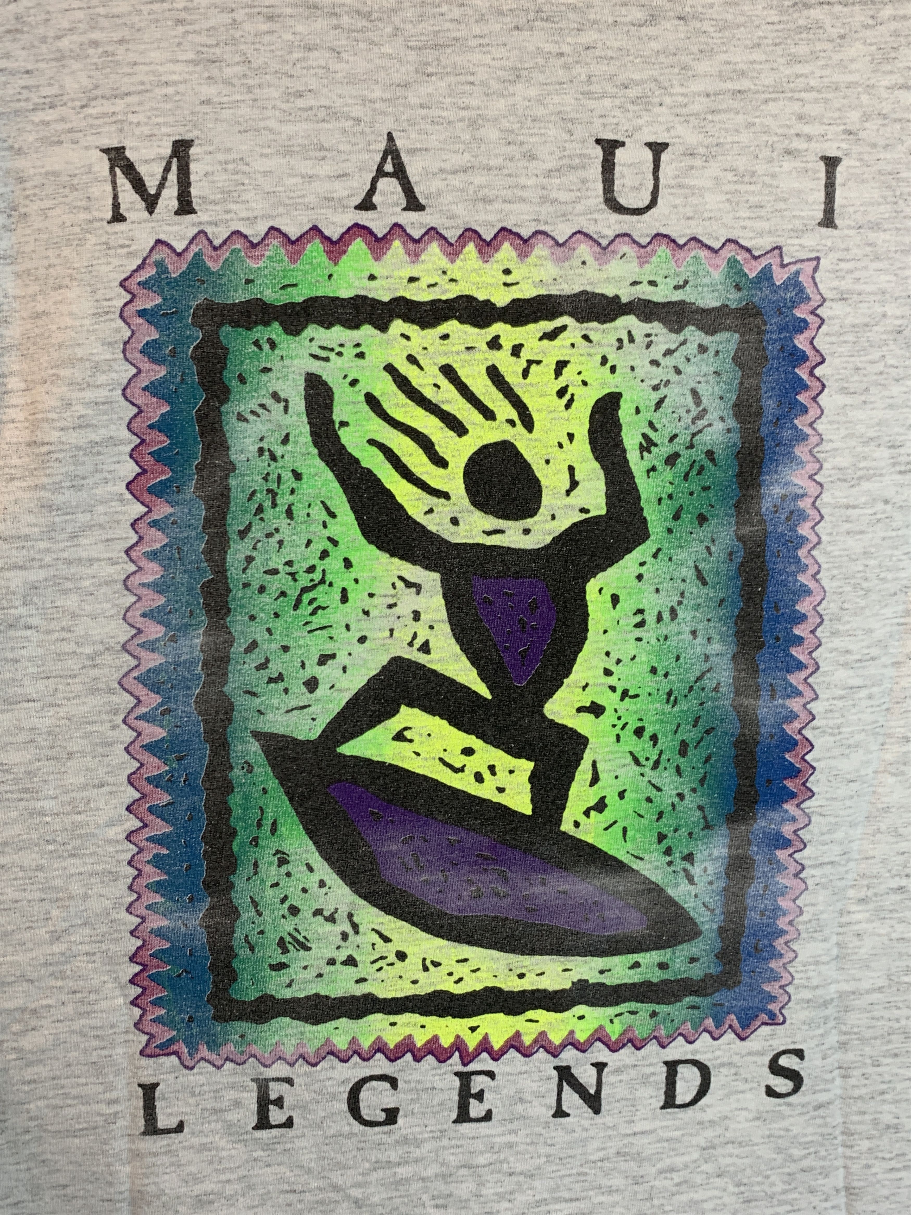 Vintage *RARE* Vintage 80’s Maui Legends Surf Hawaii Art T-Shirt Size US L / EU 52-54 / 3 - 3 Thumbnail