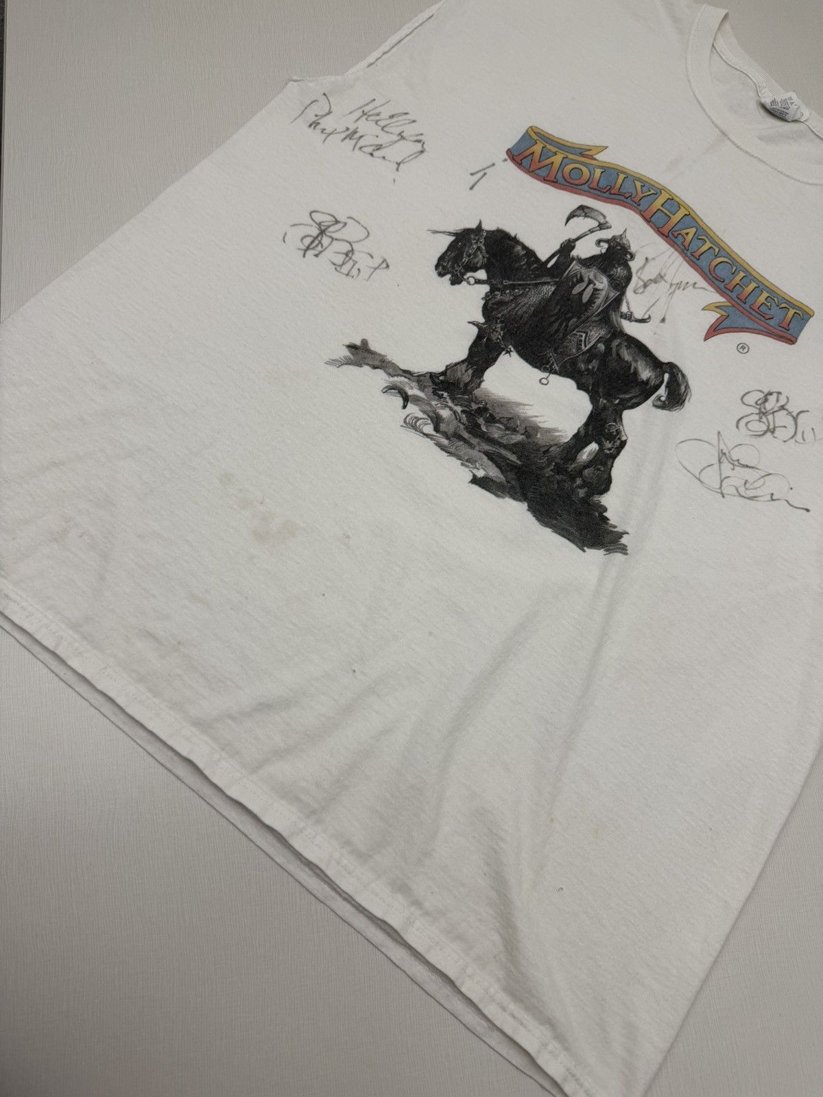 Band Tees Molly Hatchet Tour Concert Muscle T Signed Group Autographed Size US XL / EU 56 / 4 - 6 Thumbnail