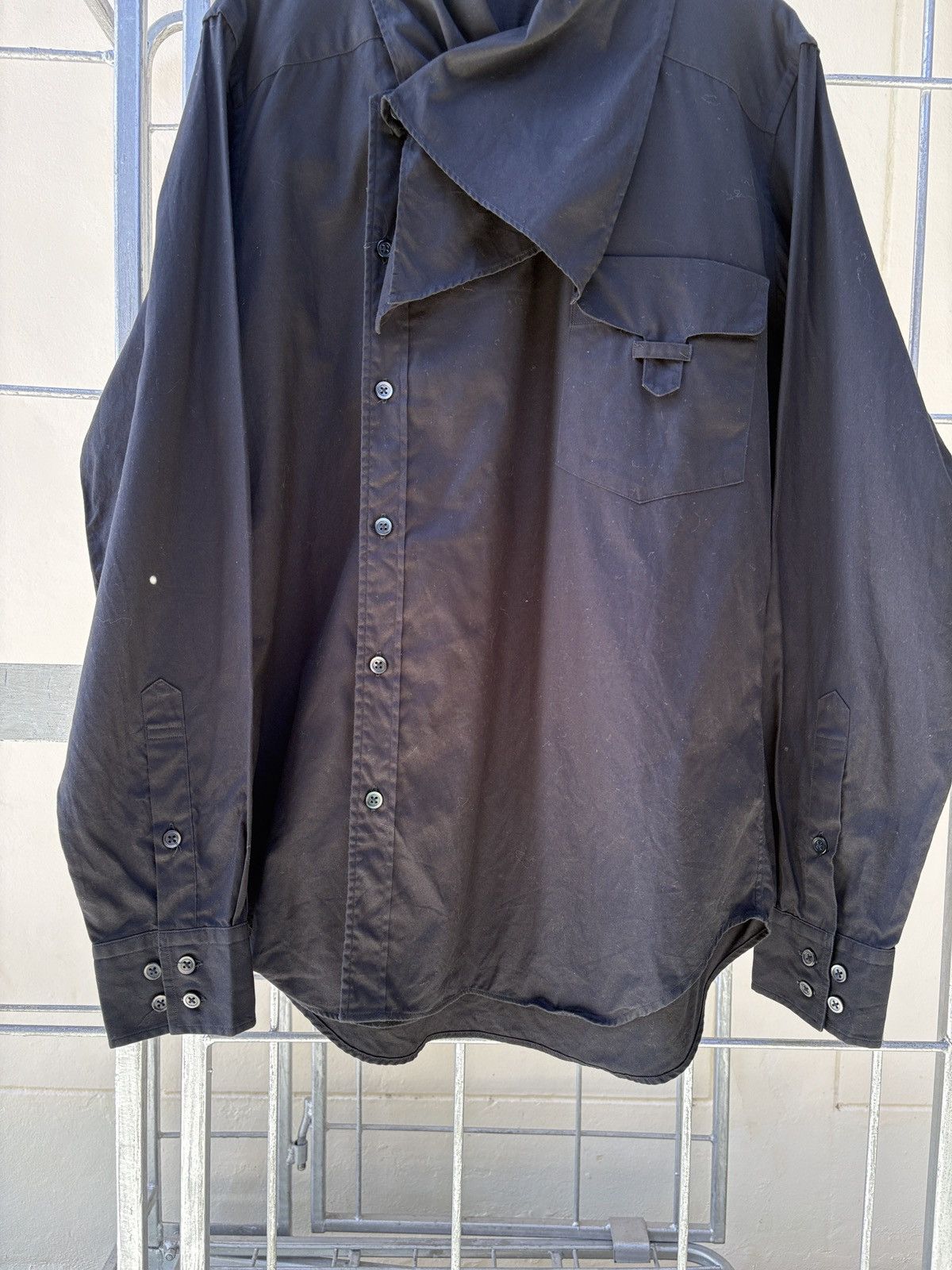 Yuji Yamada Yuji Yamada asymmetrical wrap collared shirt Size US L / EU 52-54 / 3 - 8 Thumbnail