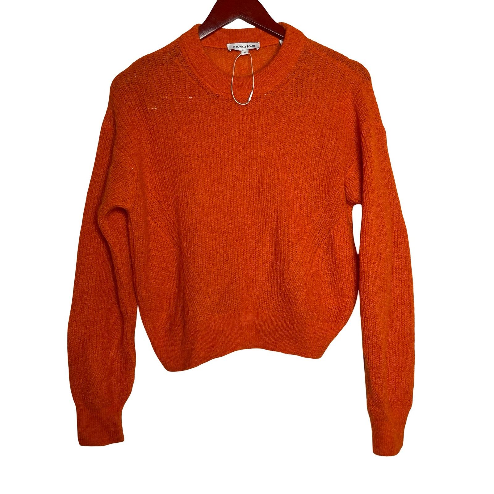 Veronica Beard Veronica Beard Alpaca & Wool Blend Orange Clementine Sweater Size M / US 6-8 / IT 42-44 - 2 Thumbnail