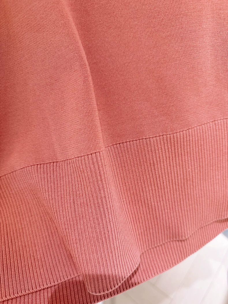 Loro Piana LORO PIANA Orange pink silk knit short sleeves Size L / US 10 / IT 46 - 4 Thumbnail
