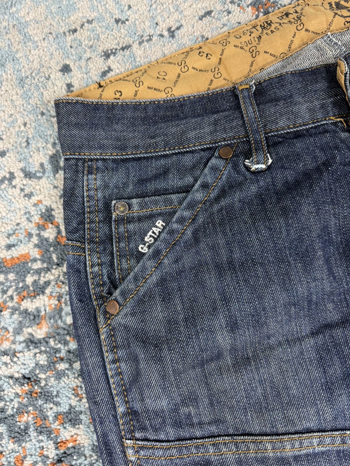 G-Star × Japanese Brand Vintage Y2K G-Star RAW radar biker denim jeans Size US 31 - 11 Thumbnail