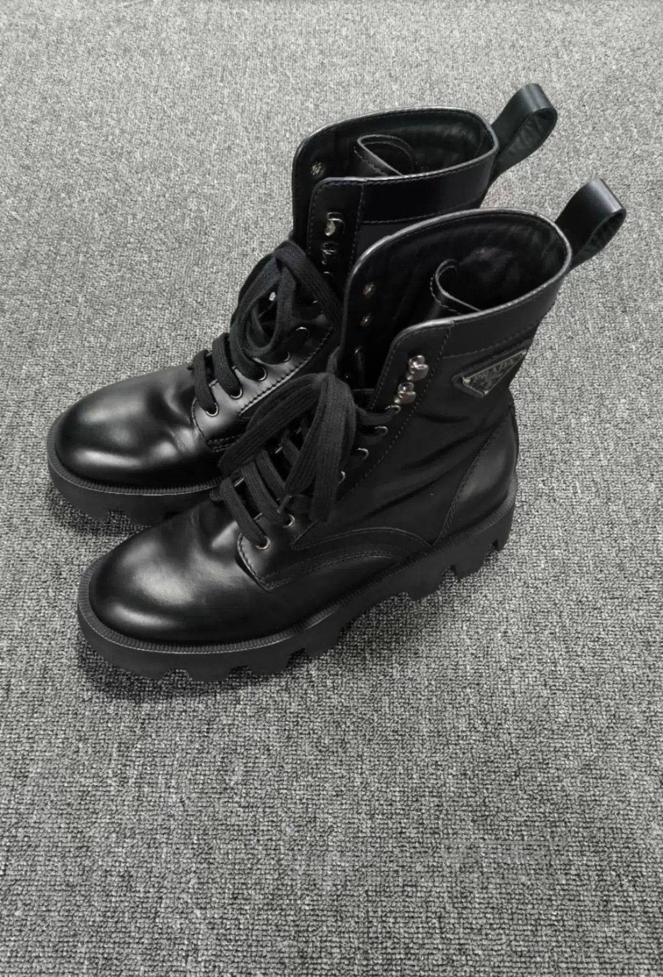 Prada Black Leather Lace. Size US 9.5 / EU 42-43 - 1 Thumbnail