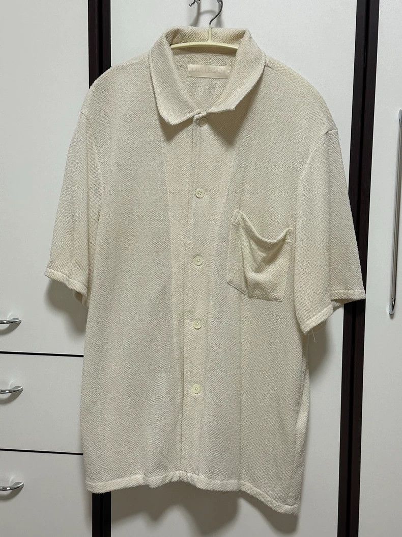 Our Legacy Our Legacy size46 White towel short-sleeved shirt Size US S / EU 44-46 / 1 - 1 Thumbnail