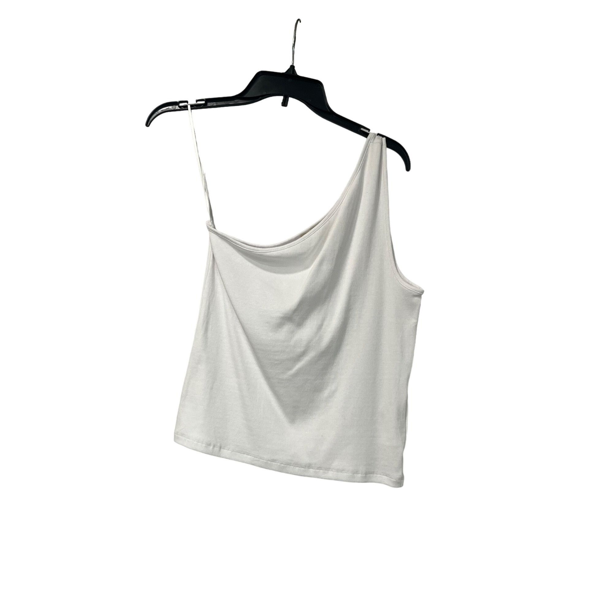 Madewell Madewell women’s Supima Rib One-Shoulder Tank Top, white, XL Size XL / US 12-14 / IT 48-50 - 8 Thumbnail