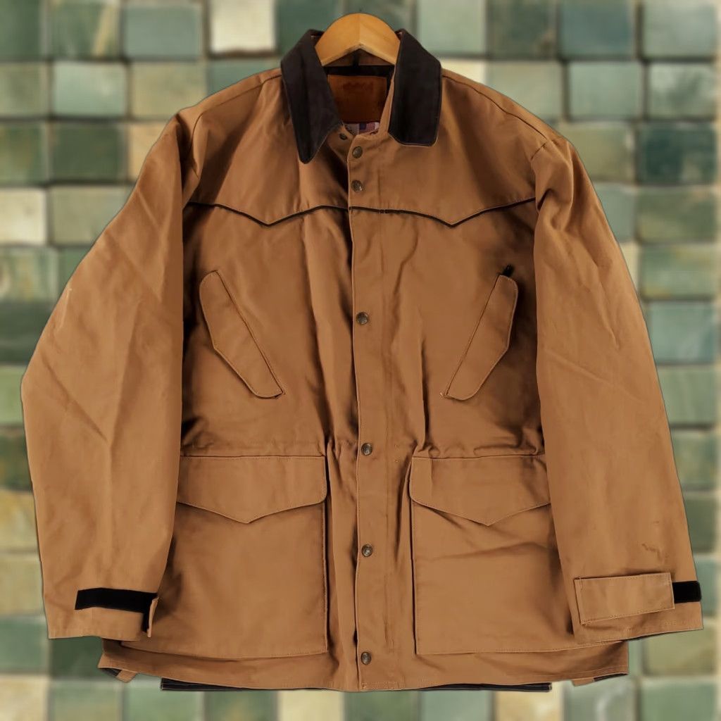Vintage Schaefer Outfitter Original Drifter Jacket Corduroy Collar Brown Made USA Mens L Size US L / EU 52-54 / 3 - 1 Thumbnail