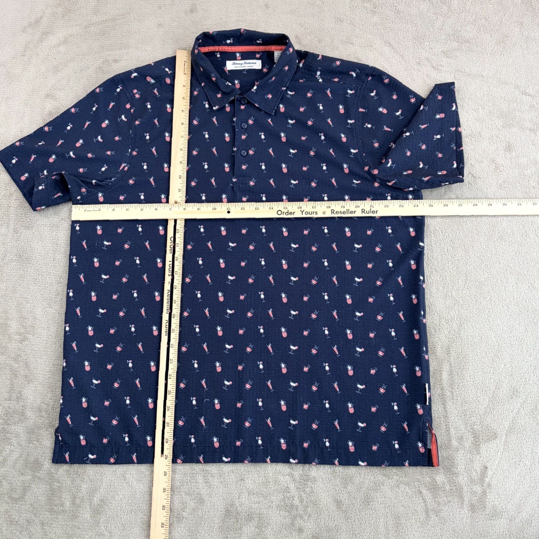 Tommy Bahama Tommy Bahama Island Zone Polo Shirt Men Large Blue Graphic Print Beach Designer Modern Island Zone 90% recycled polyester 10% spandex Regular Tee? Size US L / EU 52-54 / 3 - 6 Thumbnail