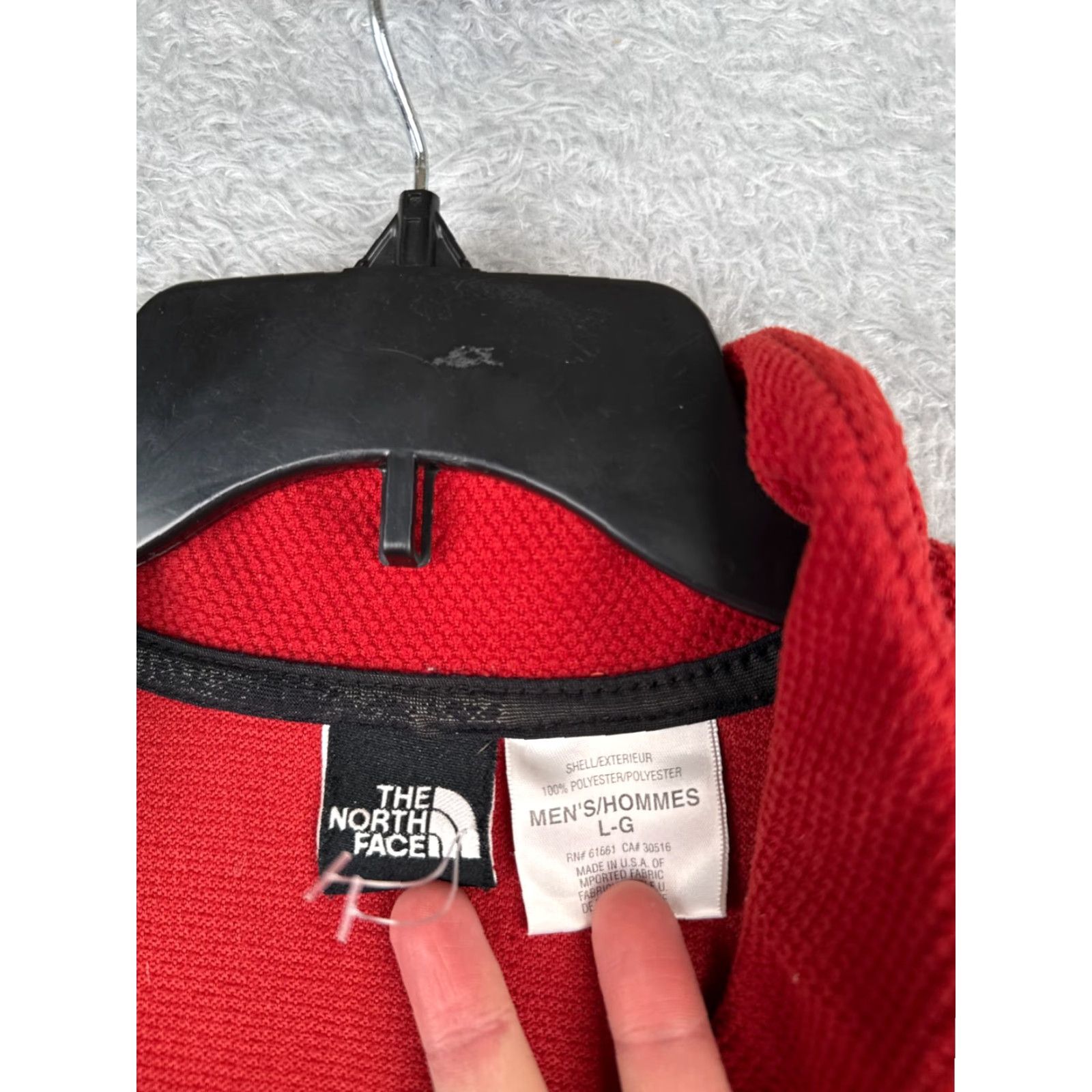 The North Face VINTAGE The North Face Sweater Men Large Red 1/4 Zip Pocket Mock Neck Poly READ Size US L / EU 52-54 / 3 - 7 Thumbnail