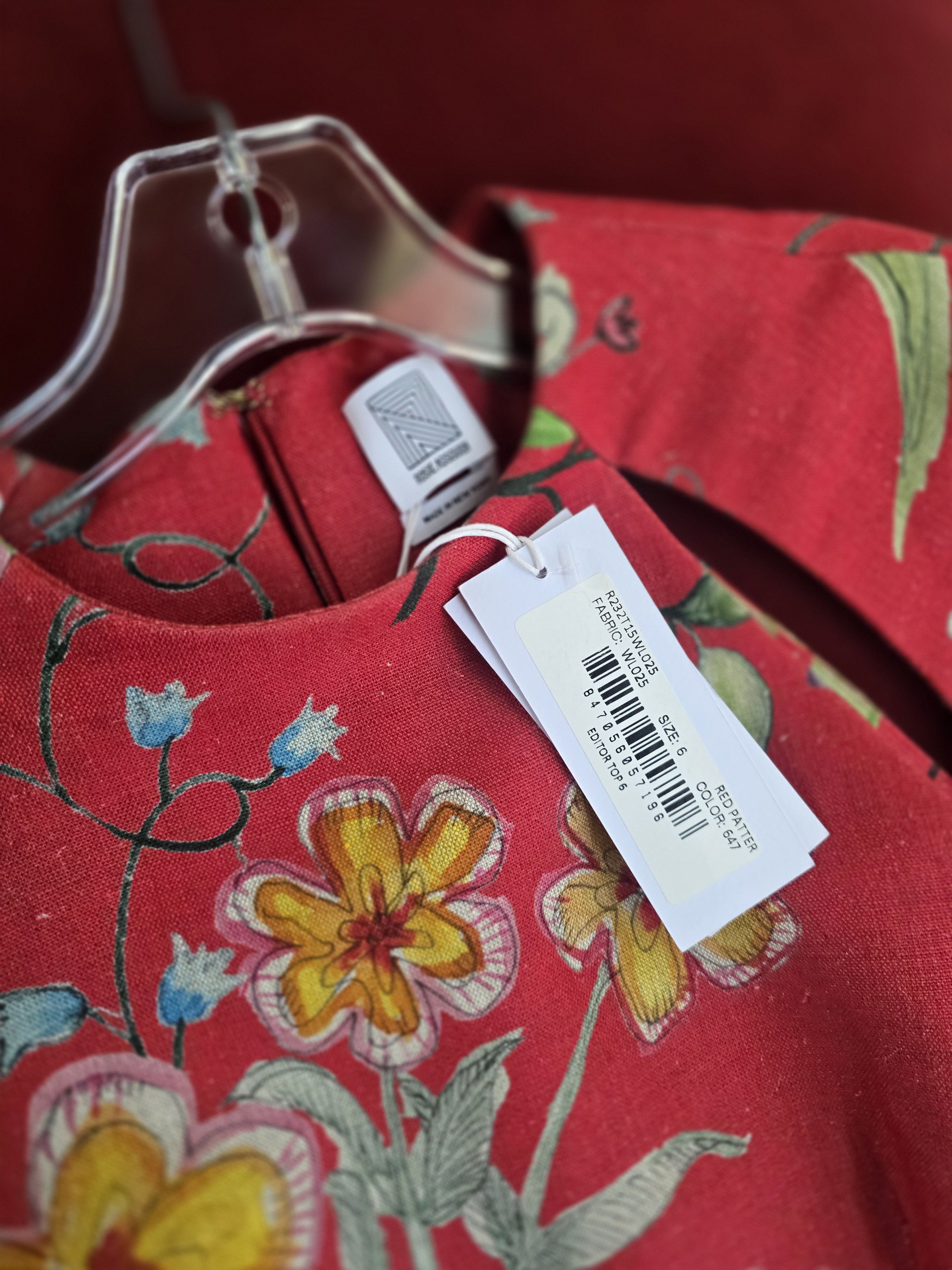 Rosie Assoulin $1855 Rosie Assoulin/Editor Hand-painted Floral Top 6 NWT Size M / US 6-8 / IT 42-44 - 8 Thumbnail