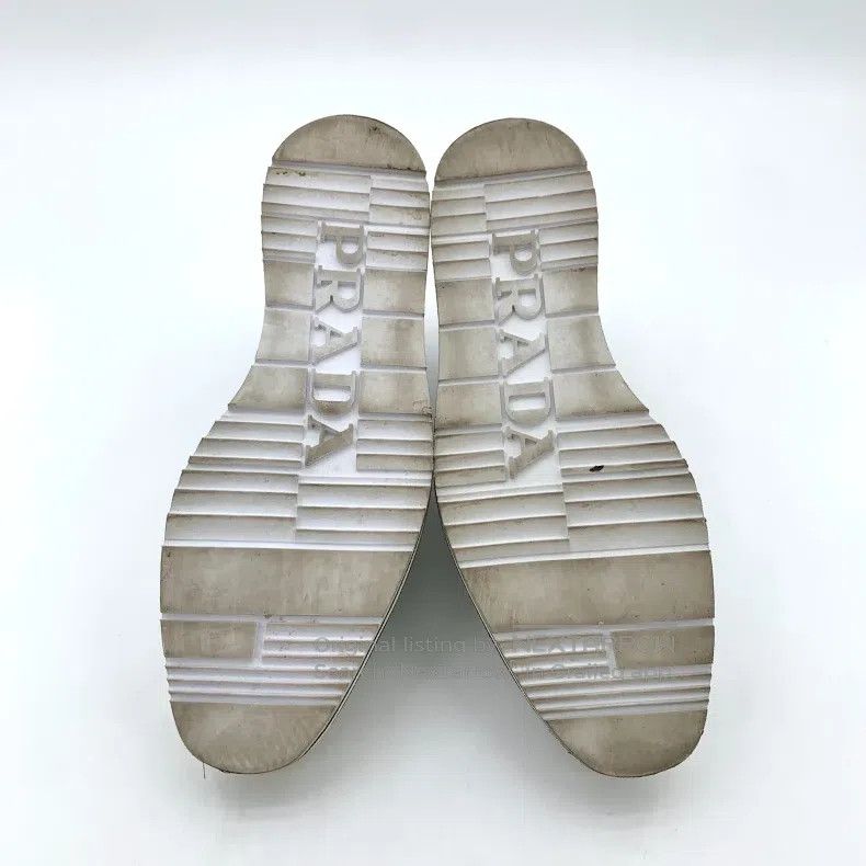 Prada Prada Silver Baroque carved lace-up casual flat muffin sho Size US 6.5 / IT 36.5 - 5 Thumbnail