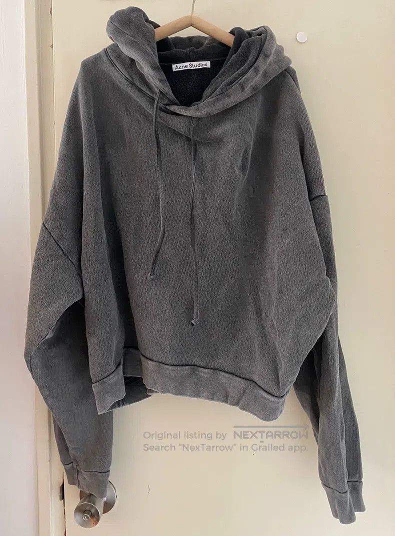 Acne Studios Acne Studios Hooded Washed Grey Distressed Hoodie Size XS / US 0-2 / IT 36-38 - 1 Thumbnail