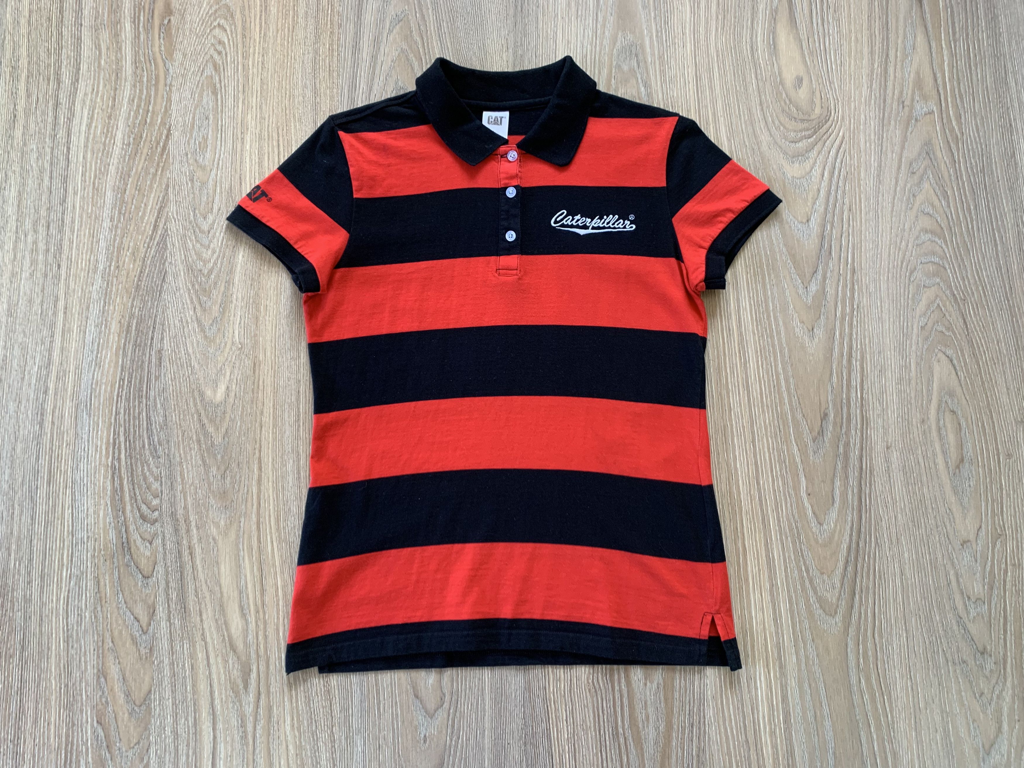 Caterpillar × Vintage Caterpillar Cotton Stripe Polo T-Shirt Size M / US 6-8 / IT 42-44 - 2 Thumbnail