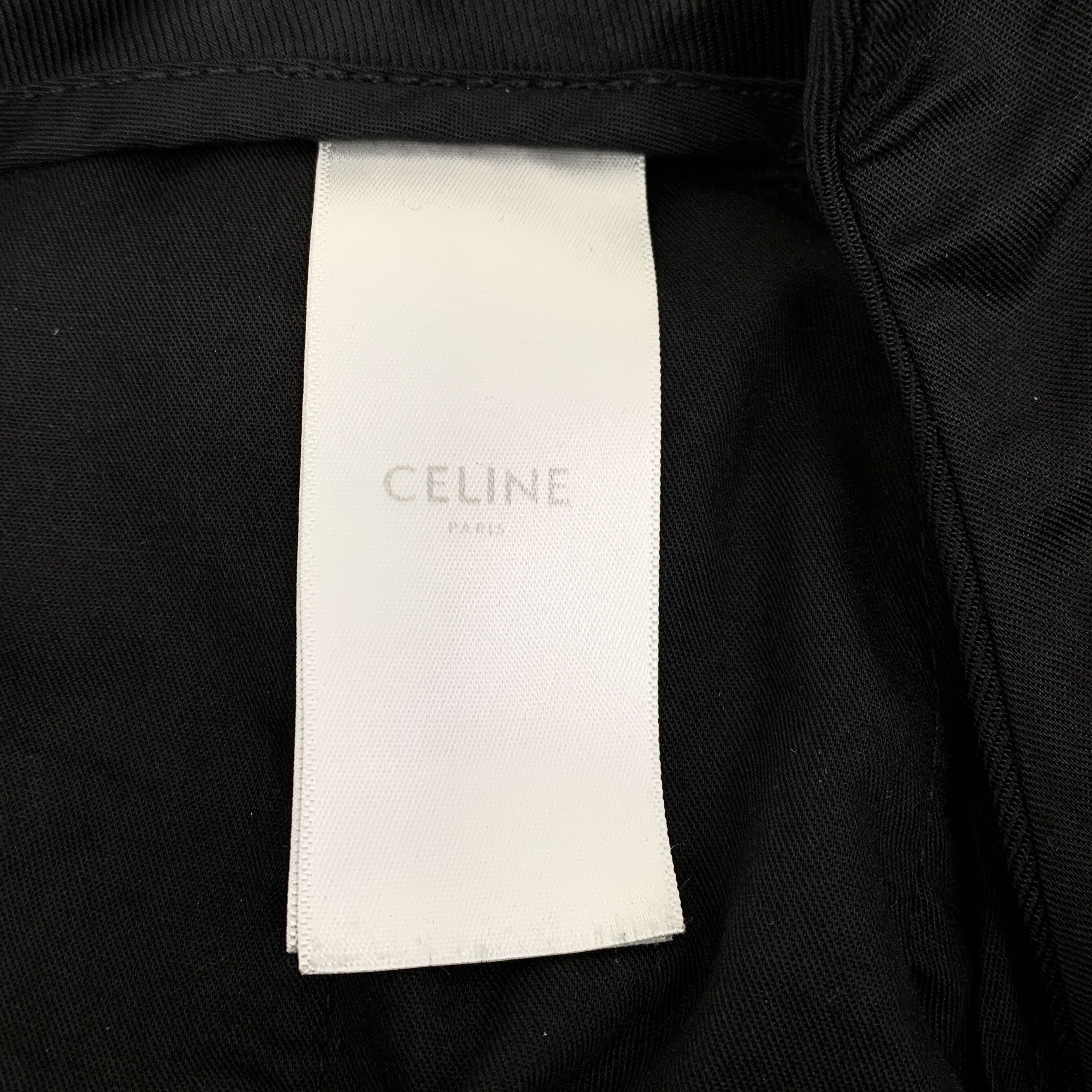Celine Celine Pants Casual Cotton Black (Size XXS) Size 24" / US 00 / IT 34 - 4 Thumbnail