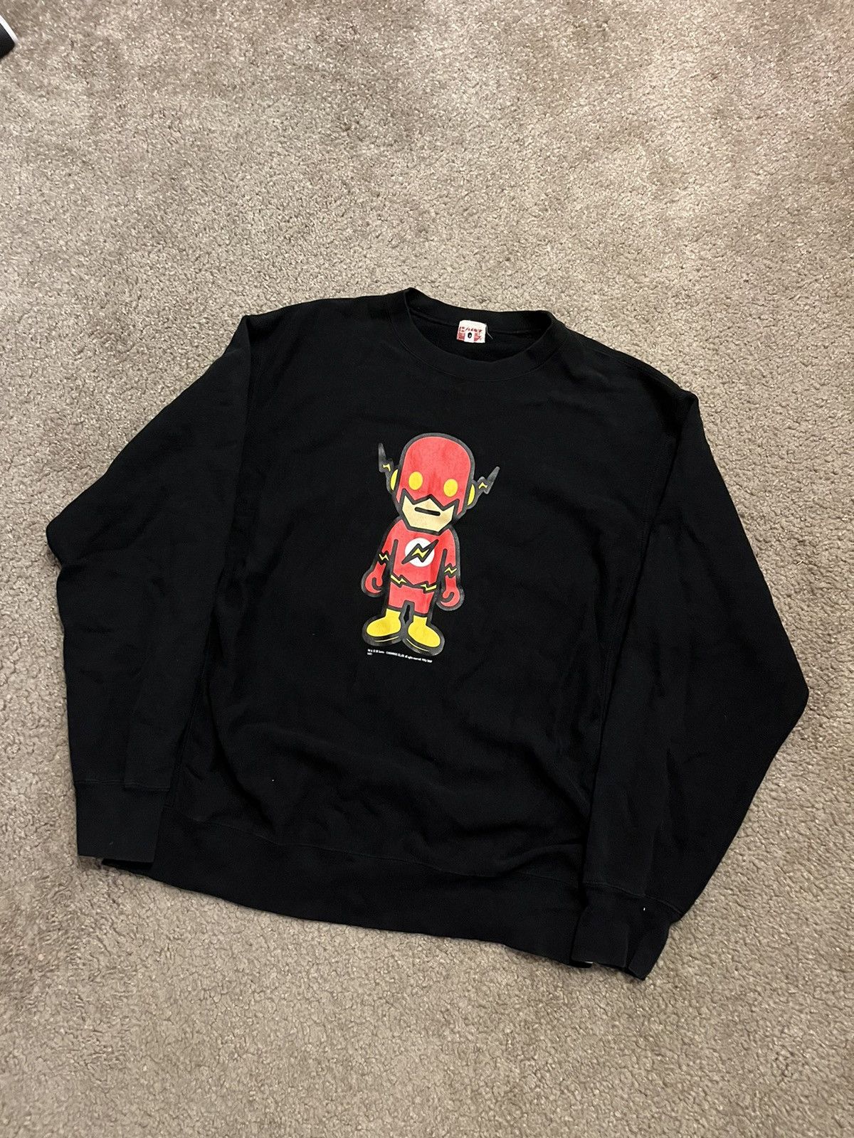Bape × DC Comics Bape x DC Comics 200’s Flash Crewneck Black L Size US L / EU 52-54 / 3 - 1 Thumbnail