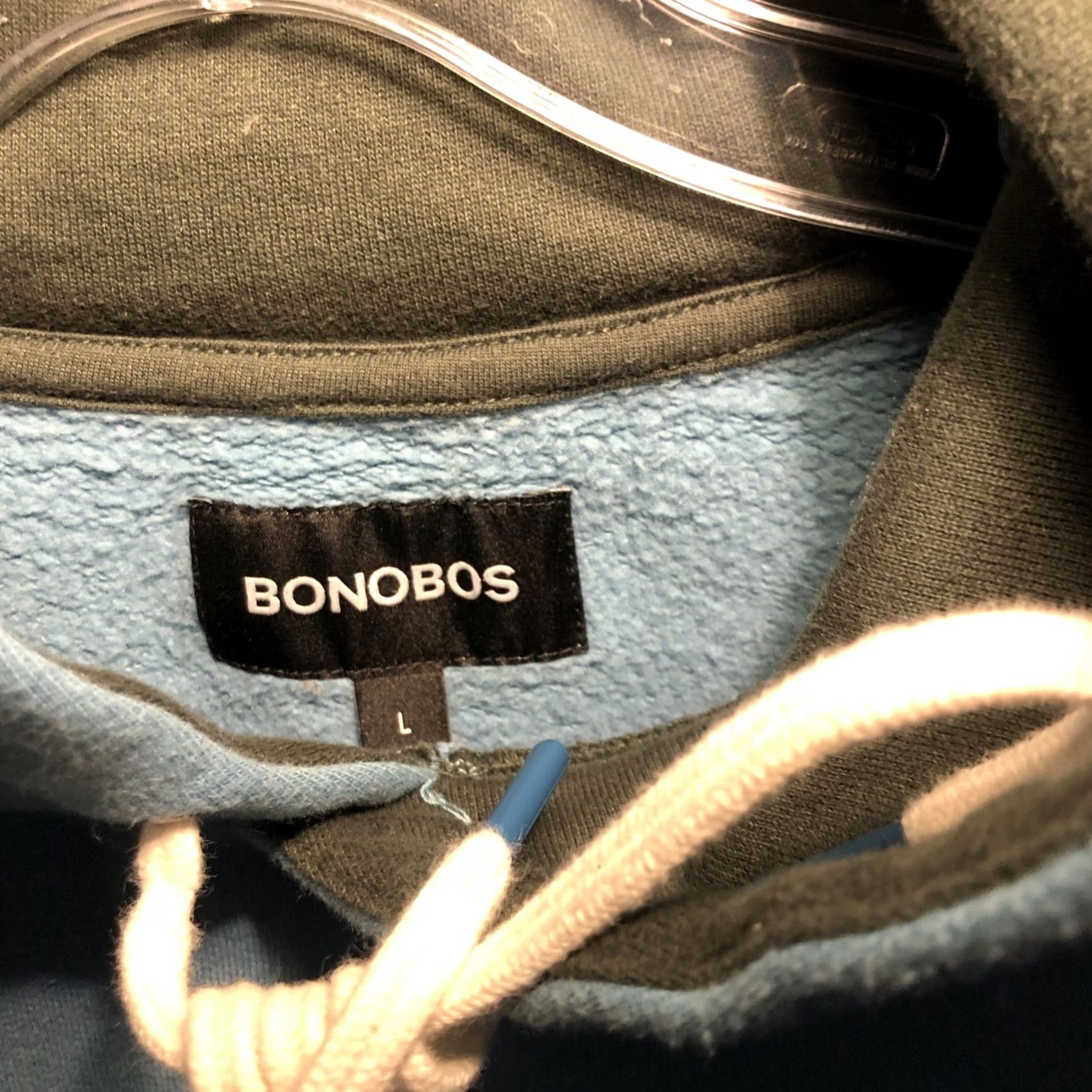 Bonobos Bonobos Mens Blue Fleece Classic Pullover Hoodie L Large Puffin Bird Embroidered Graphic Print Pullover Crew Neck Size US L / EU 52-54 / 3 - 6 Thumbnail
