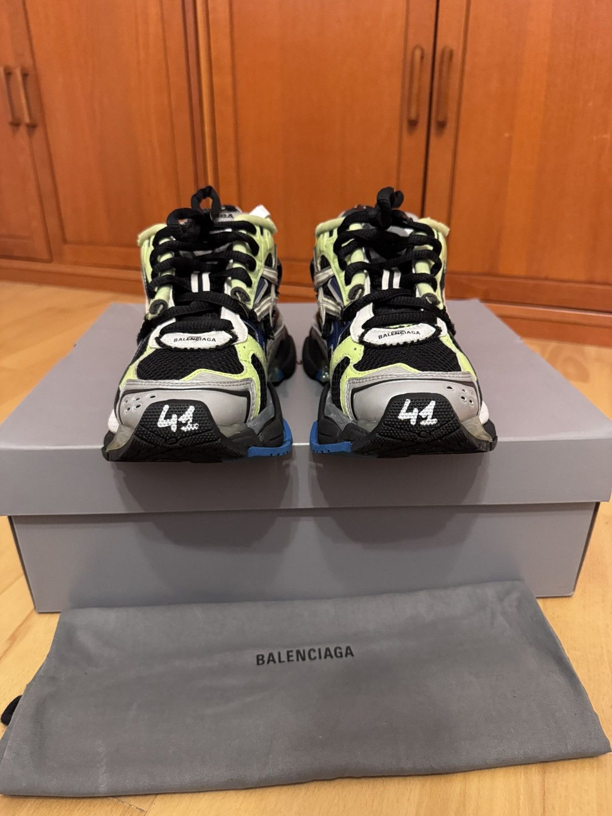 Balenciaga Balenciaga Runner Green Blue Black Size US 8 / EU 41 - 6 Thumbnail