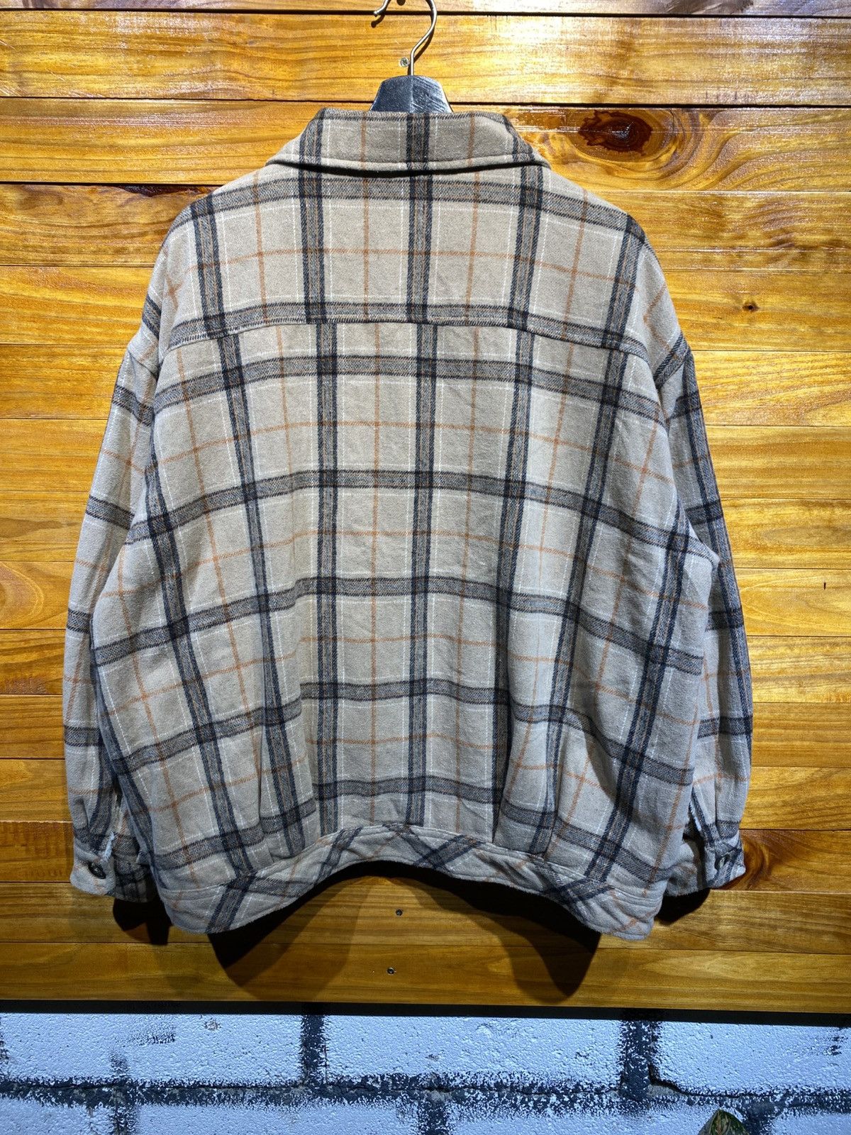 Japanese Brand Vintage Private Pause Sherpa Line Checkered Overshirt Jacket Size US XXL / EU 58 / 5 - 12 Thumbnail