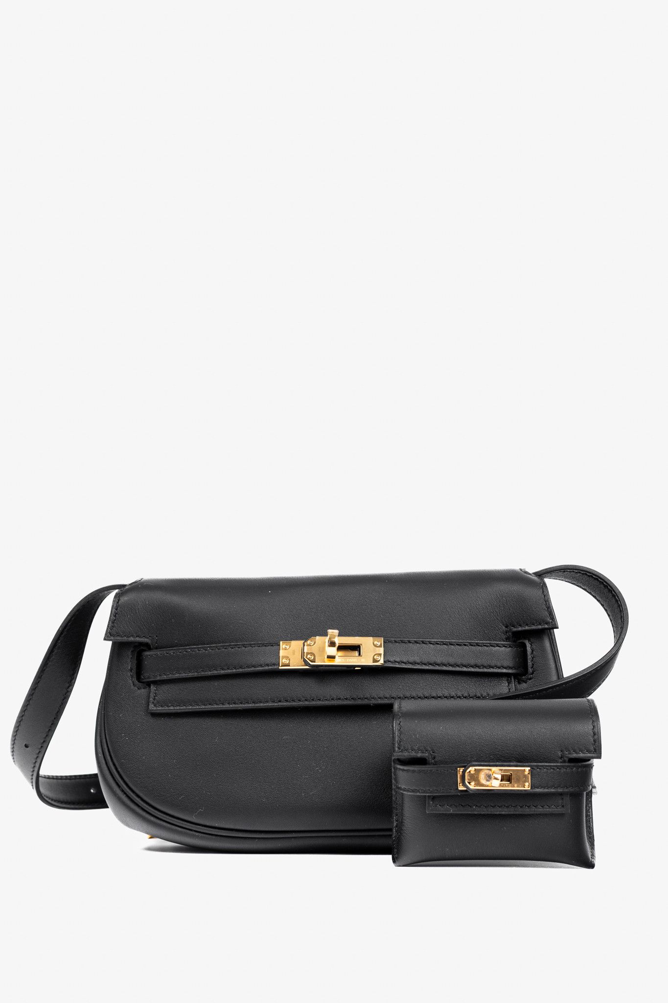 Hermes Hermes Kelly Moove Black Swift Leather GHW Shoulder Bag Size ONE SIZE - 1 Thumbnail