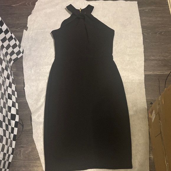 Other Taylor Black Halter Sheath Dress 2 Size XS / US 0-2 / IT 36-38 - 5 Thumbnail